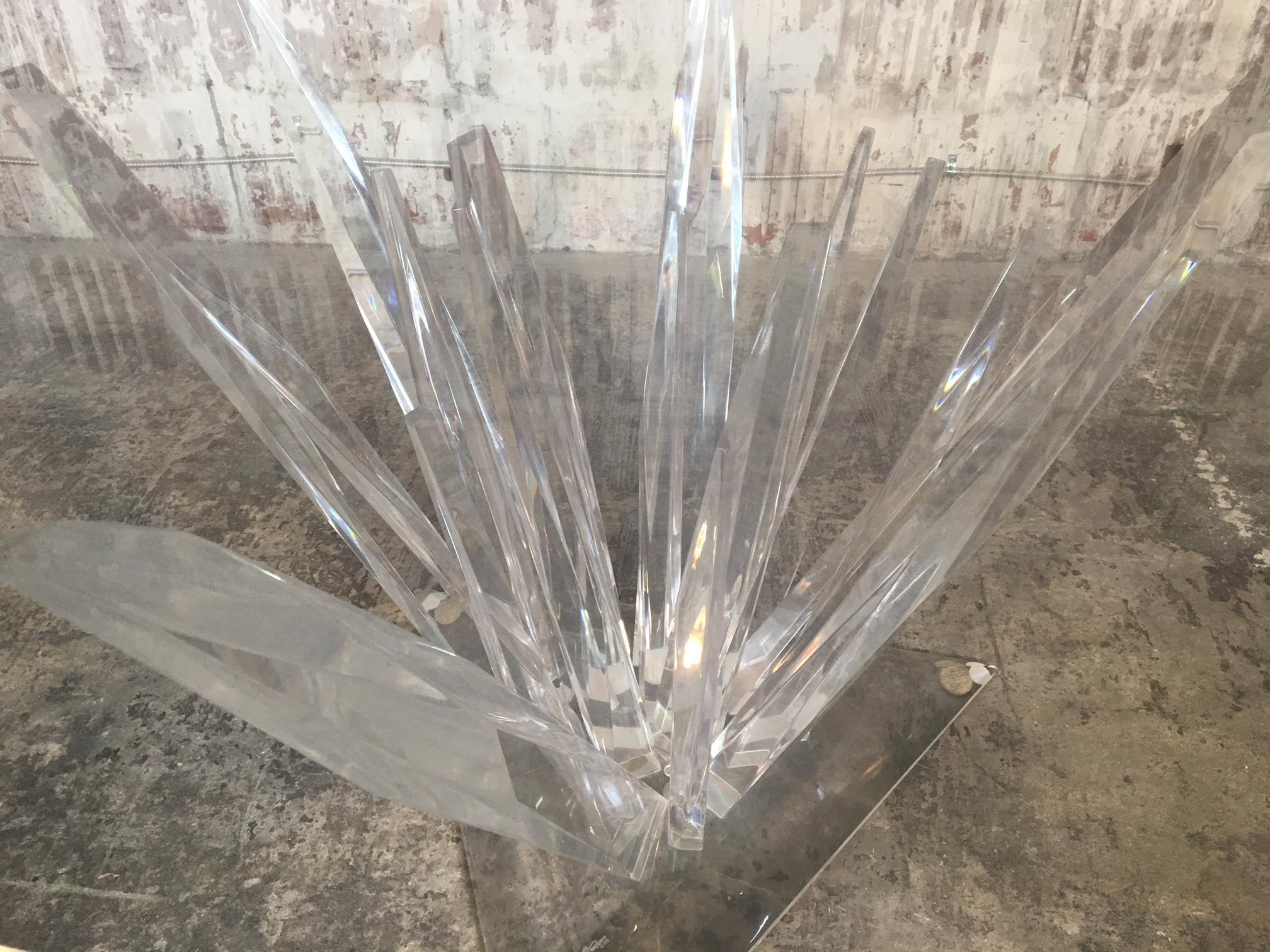 Lucite Stalagmite Dining Table in the Manner of Haziza 1