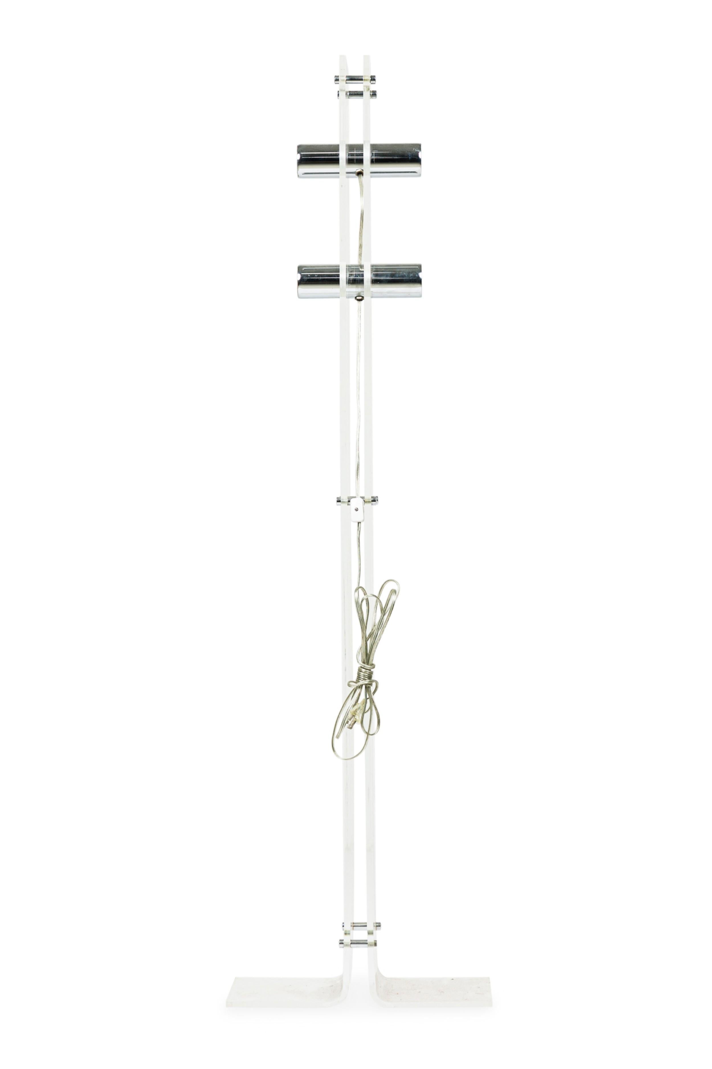 Modern Lucite Standing Lamp, Attributed to Charles Hollis Jones For Sale