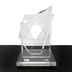 Lucite Star of David Sculpture by Hivo Van Teal