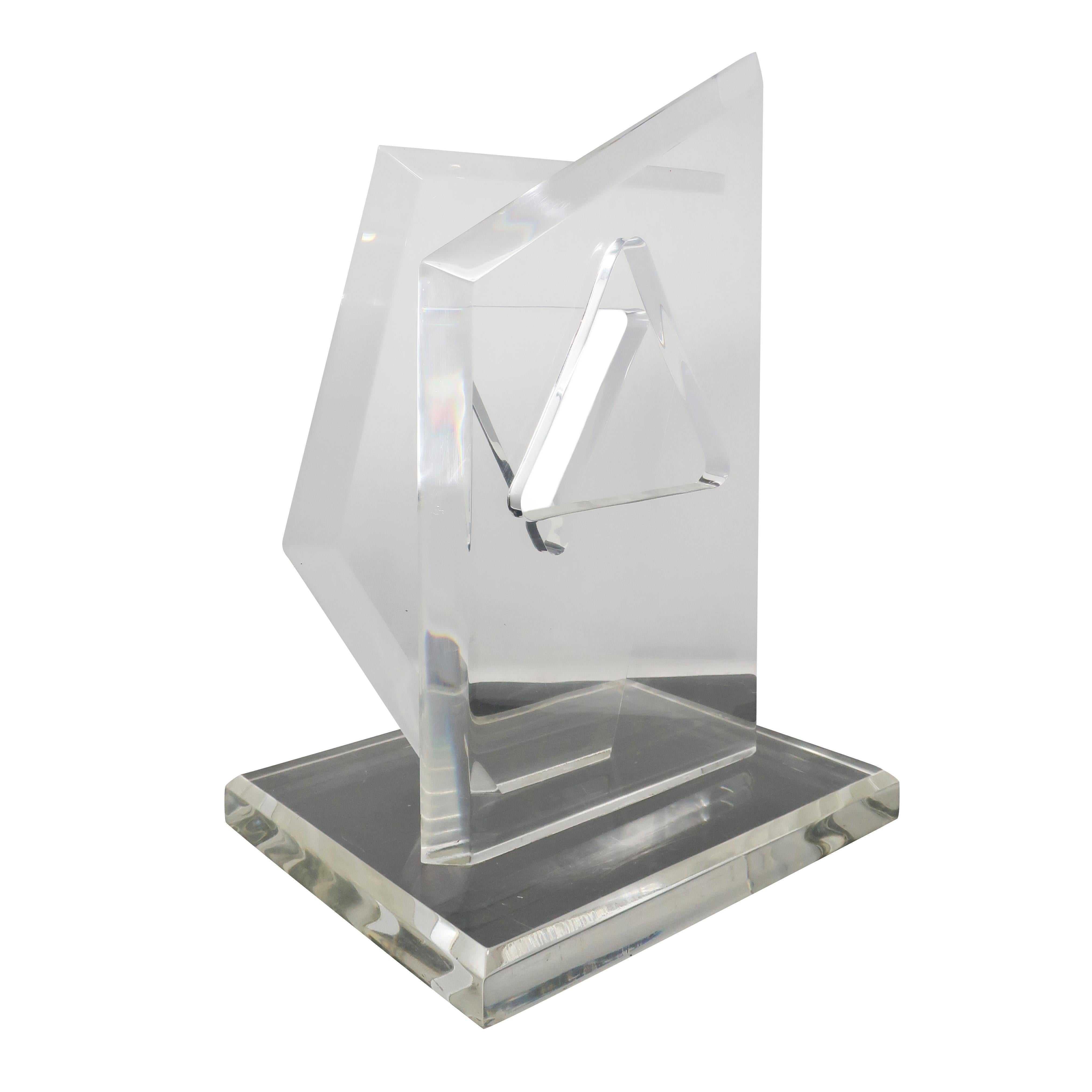 Lucite Star of David Sculpture by Hivo Van Teal In Good Condition In Brooklyn, NY