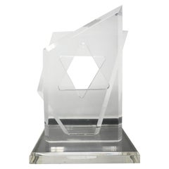 Lucite Star of David Sculpture by Hivo Van Teal