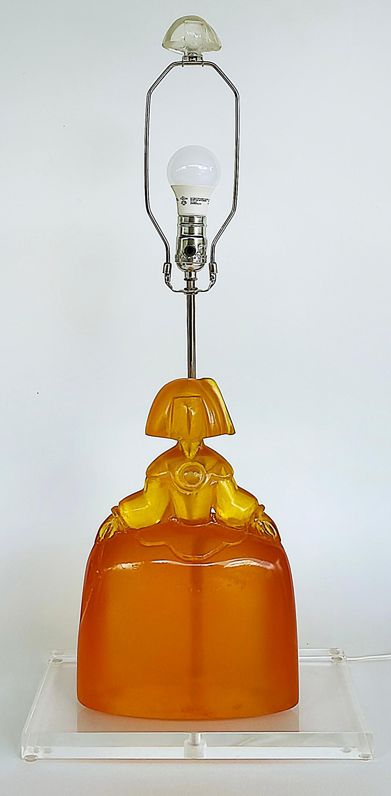Lucite Table Lamp After the Velázquez  Painting 