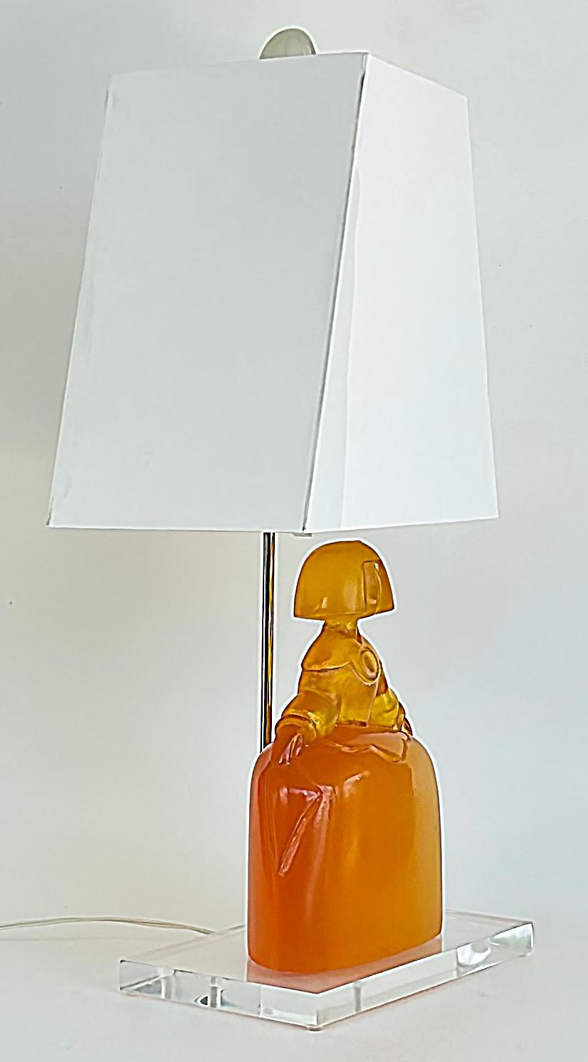 Modern Lucite Table Lamp After the Velázquez  Painting 