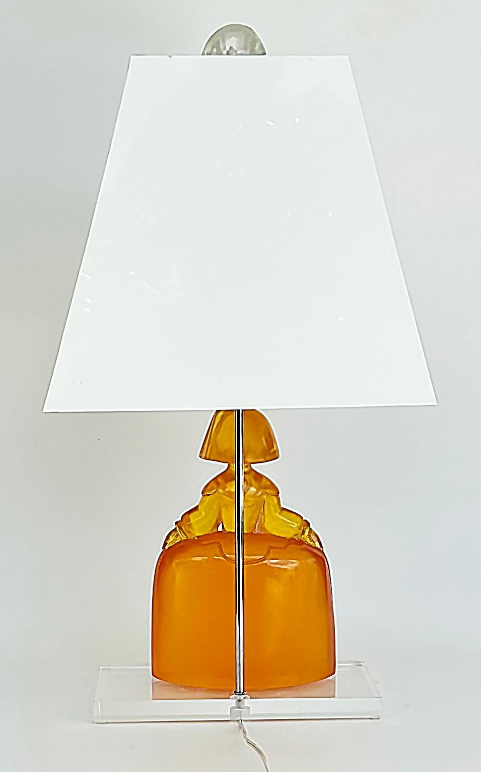 Lucite Table Lamp After the Velázquez  Painting 