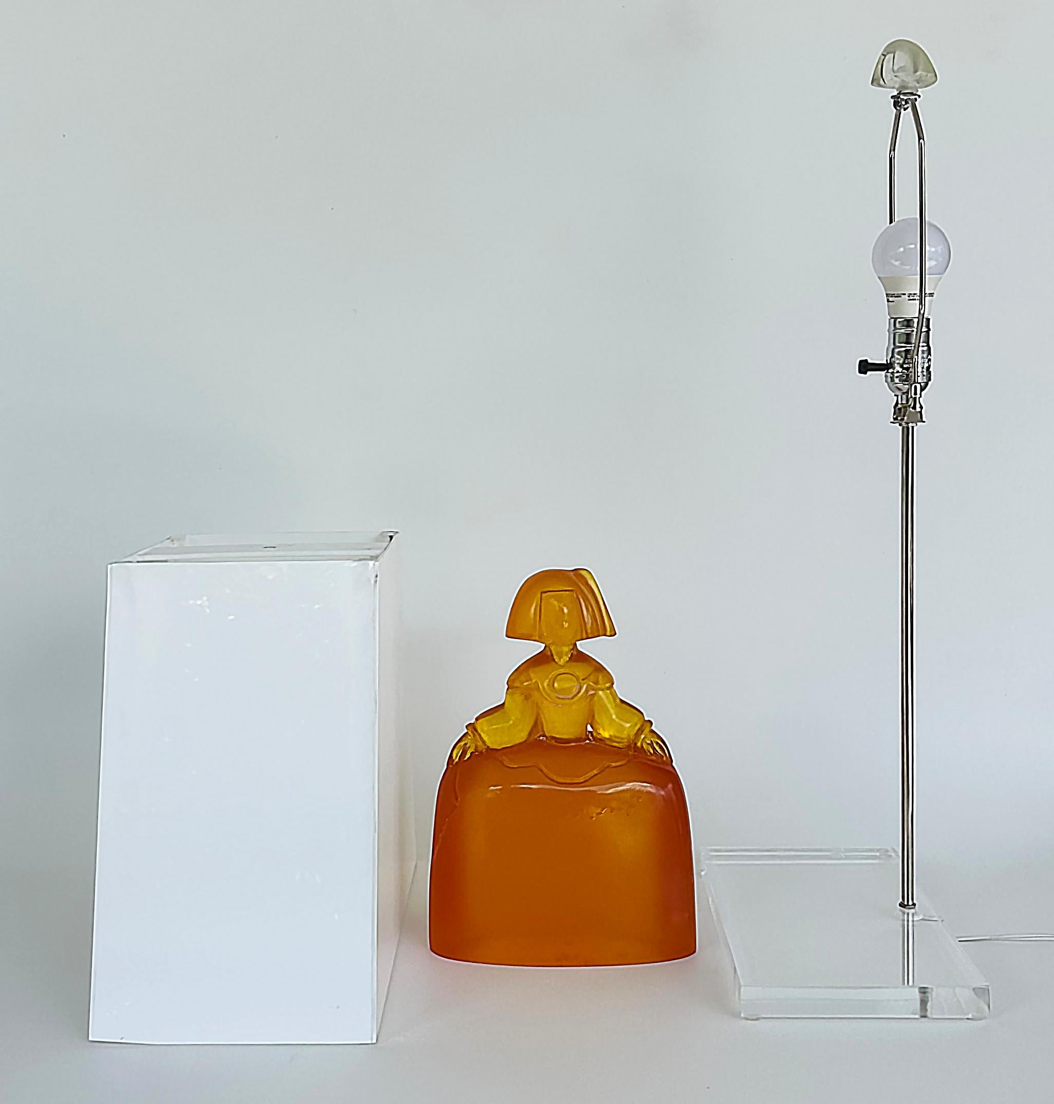 Lucite Table Lamp After the Velázquez  Painting 