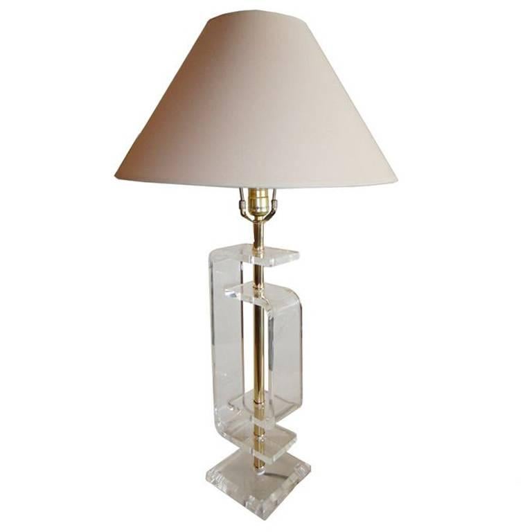 Lucite Table Lamp