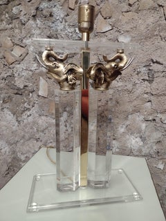 Lucite Table Lamp, France, 1970s