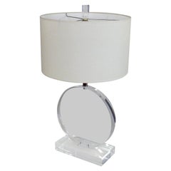 Lucite Table Lamp in the Manner of Karl Springer