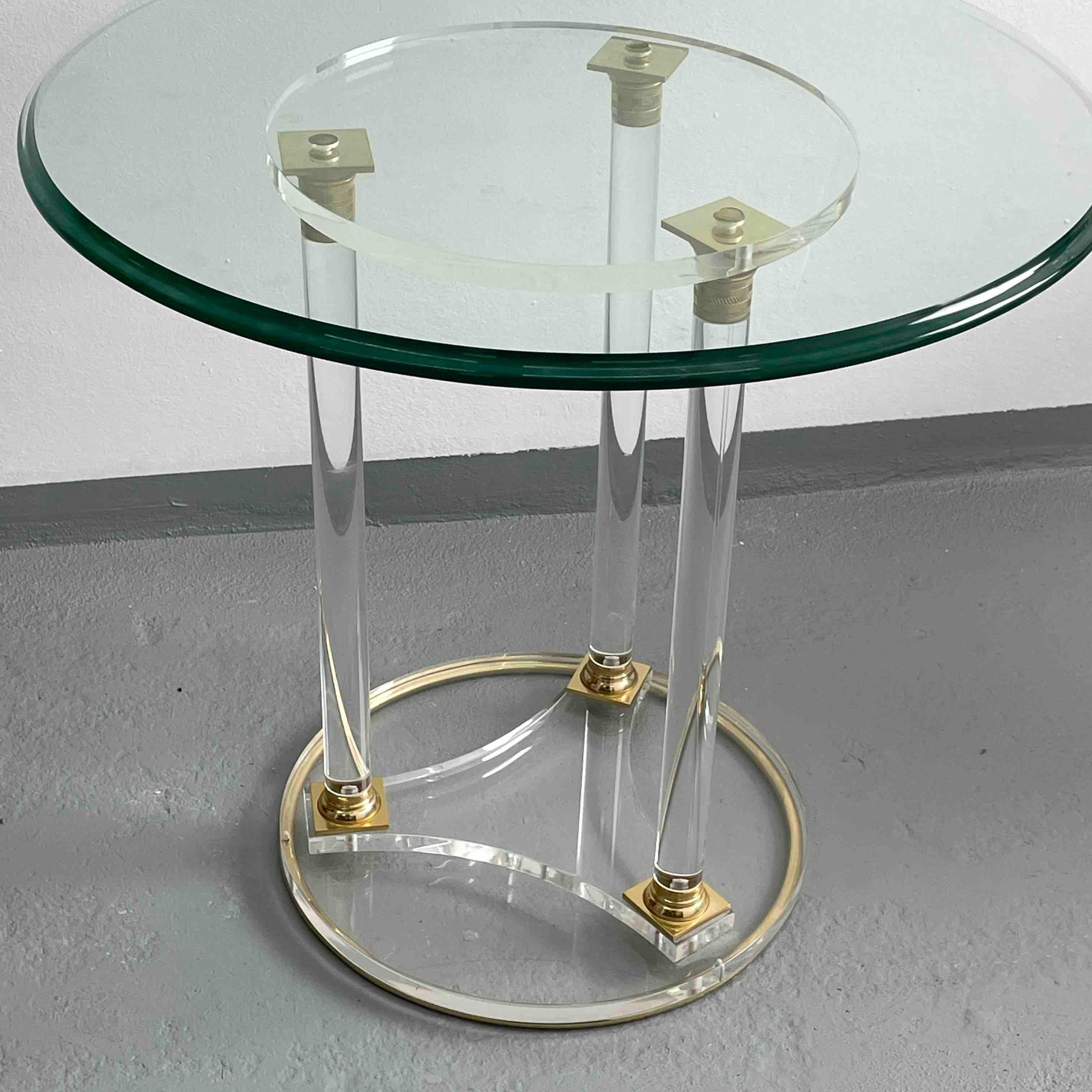 Metal Lucite Telephone Table and Chair Hallway Waiting Area Set, Germany 1980s For Sale