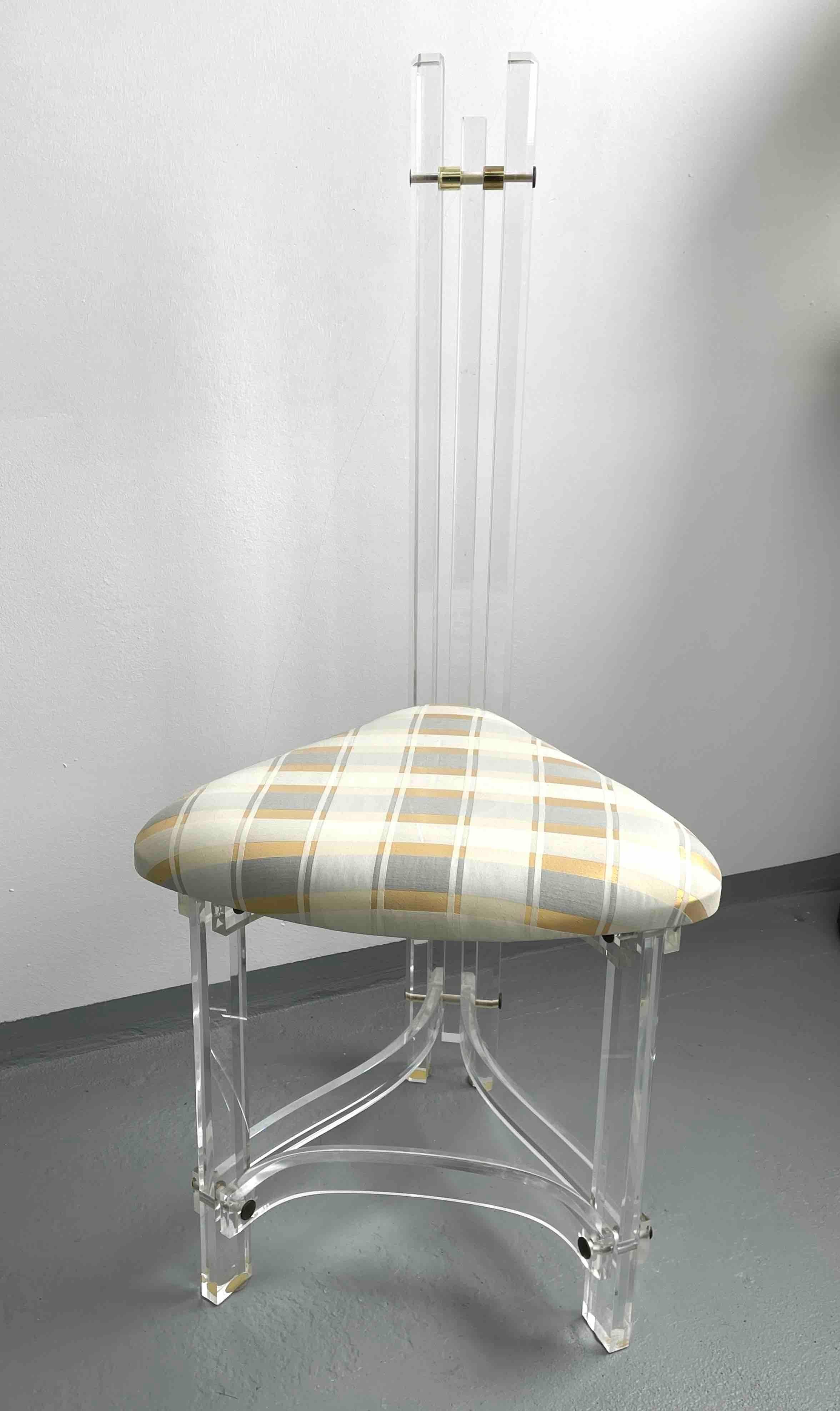 Lucite Telephone Table and Chair Hallway Waiting Area Set, Germany 1980s For Sale 2