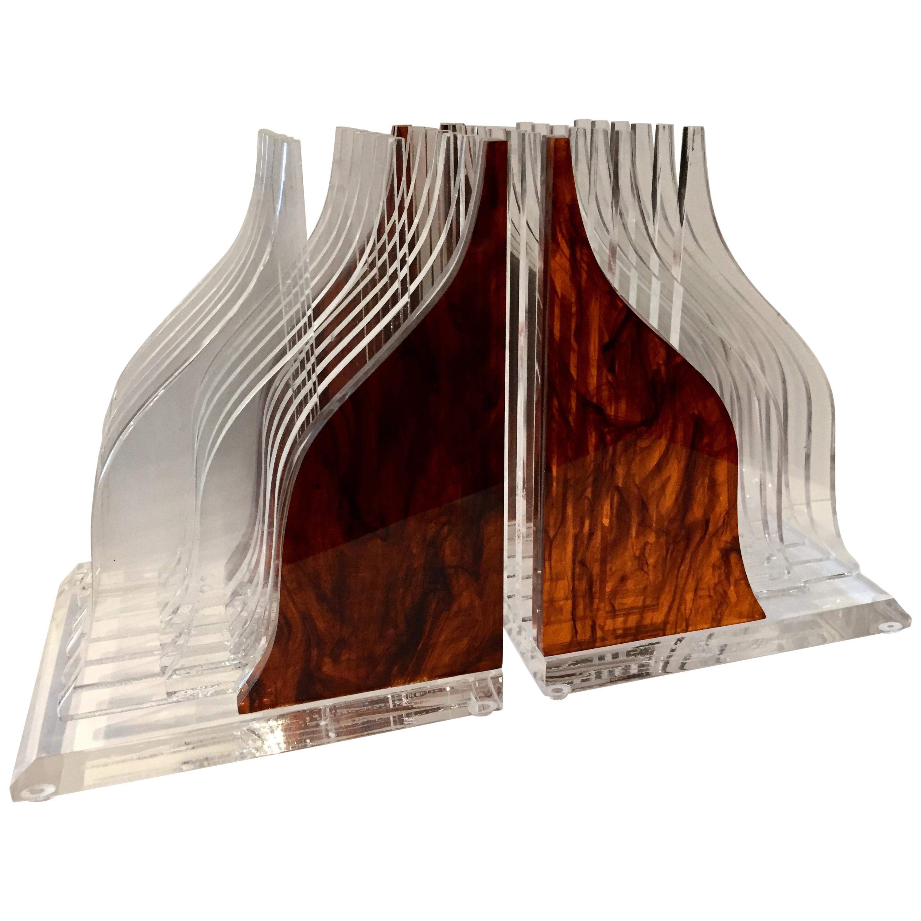 Fini libro Streamline in lucite tartaruga e celluloide