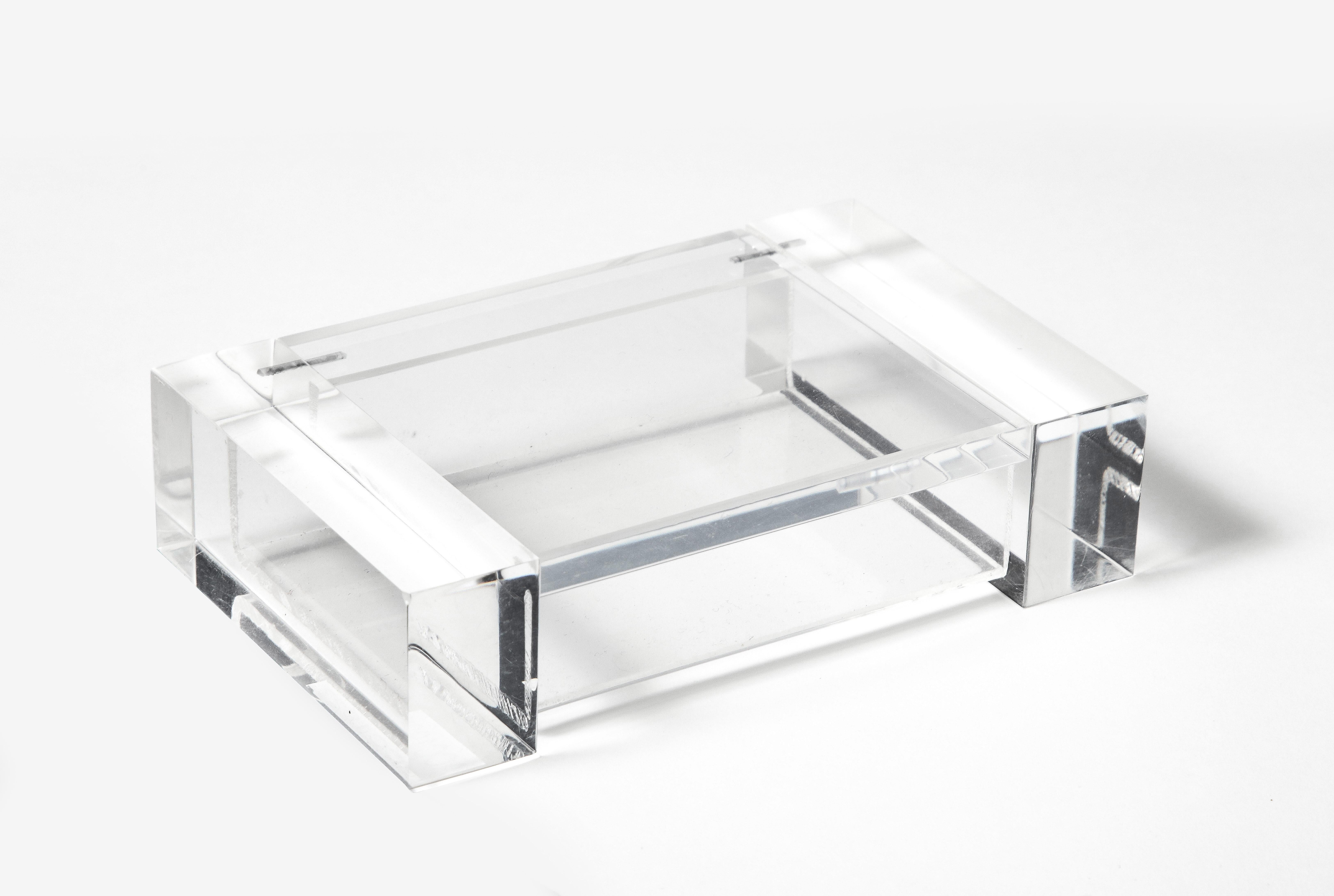 Lucite, Transparent Box, Italy, c. 1980 For Sale 6