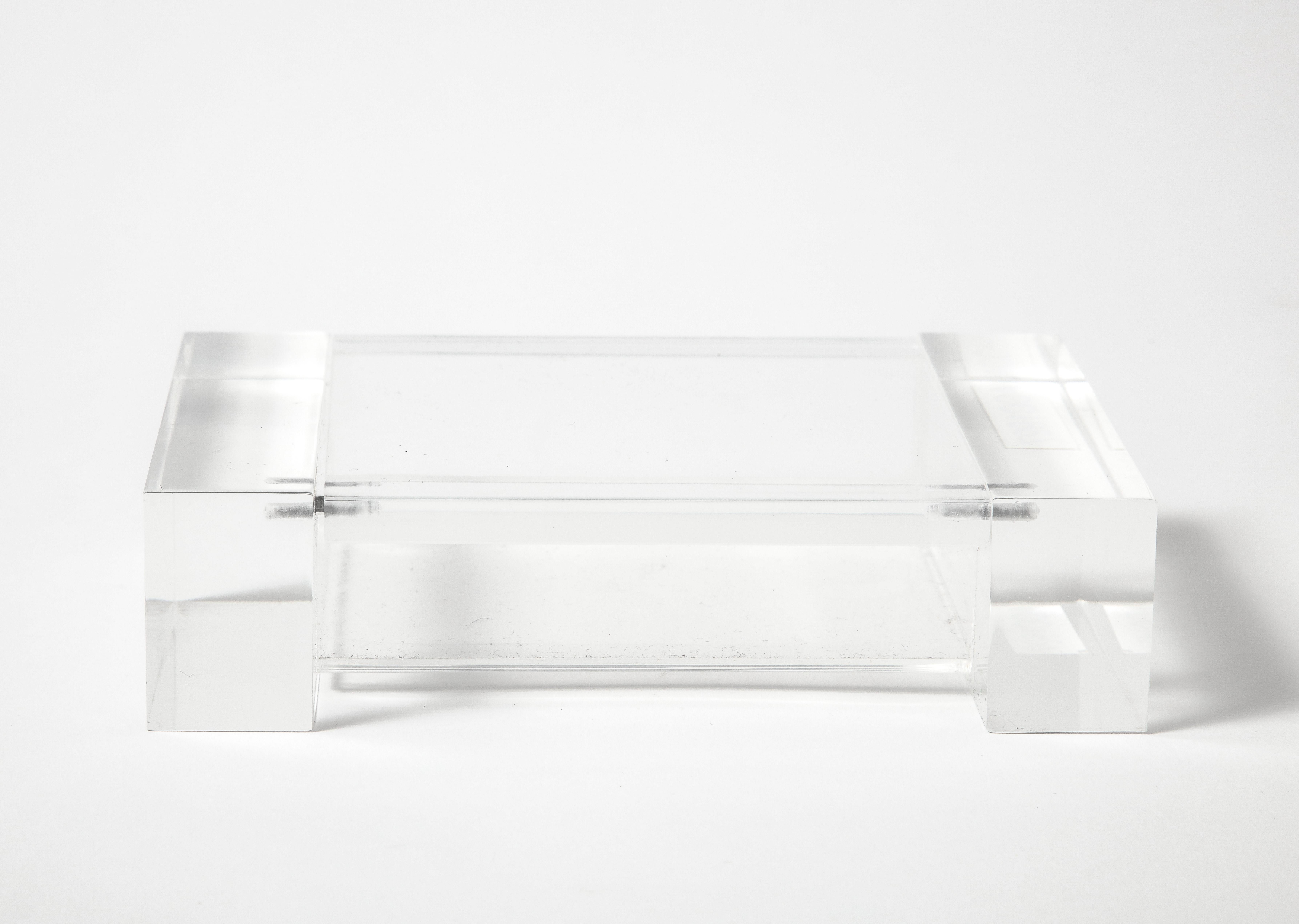 Lucite, Transparent Box, Italy, c. 1980 For Sale 7