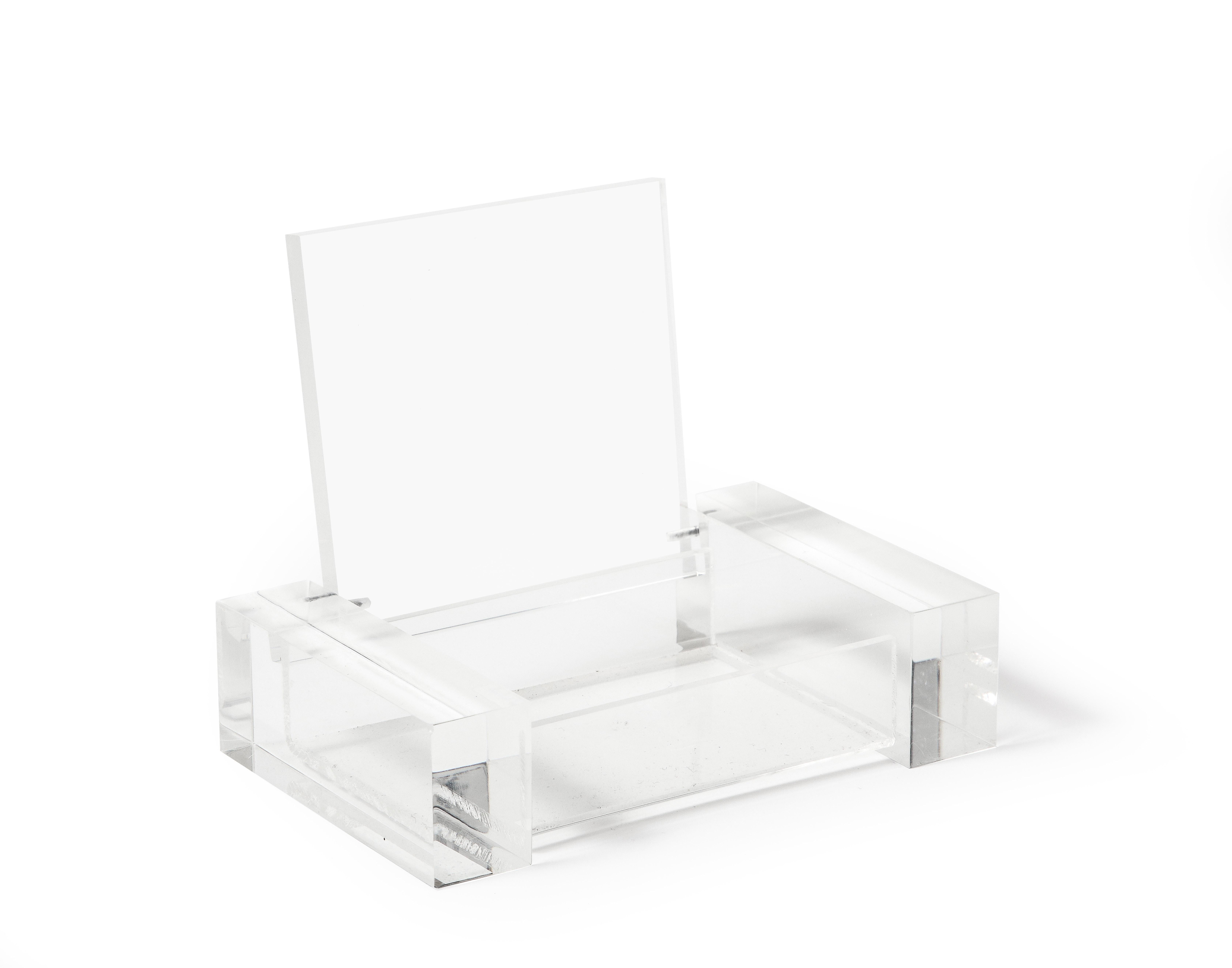 Italian Lucite, Transparent Box, Italy, c. 1980 For Sale