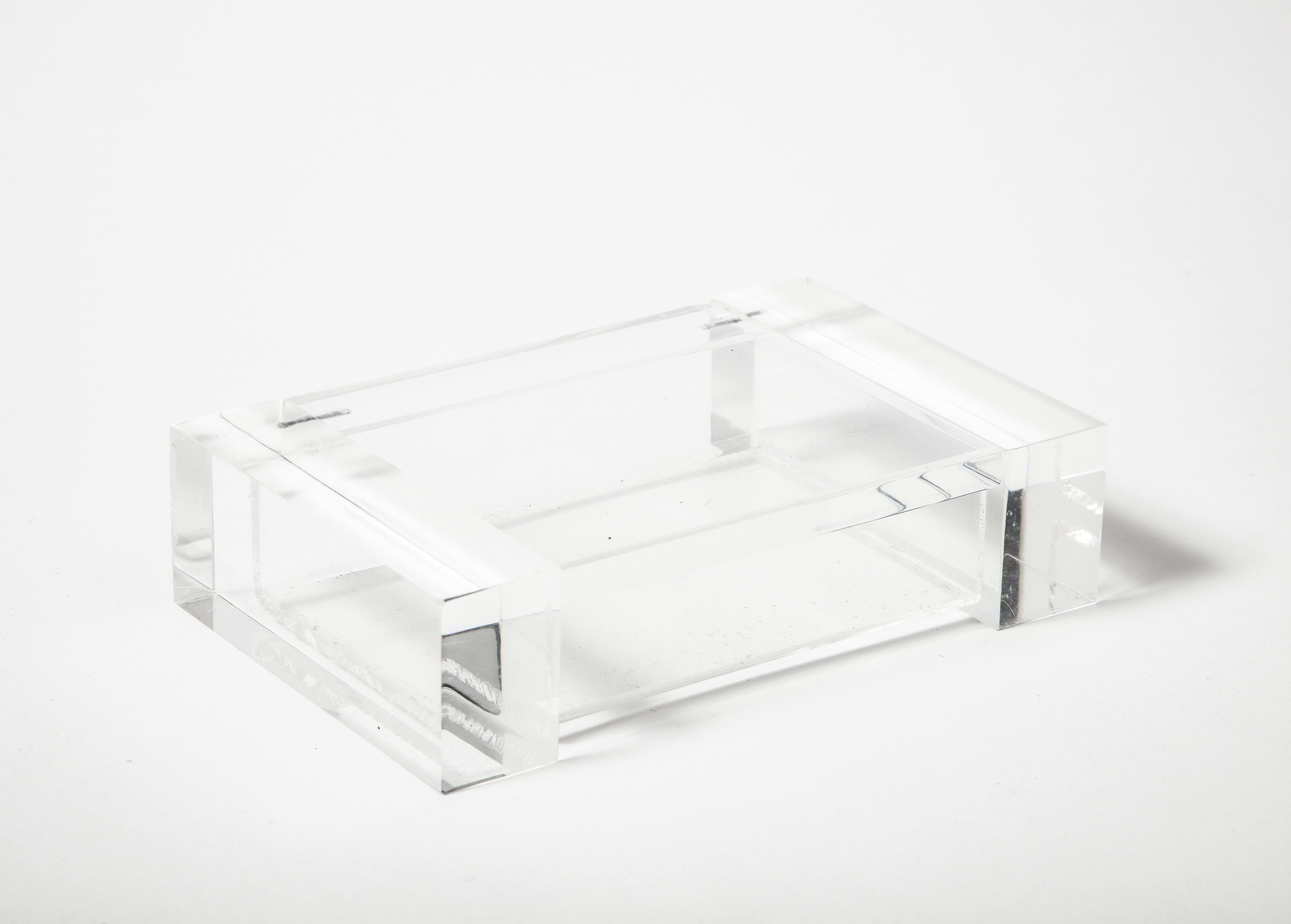Lucite, Transparent Box, Italy, c. 1980 In Excellent Condition For Sale In New York City, NY