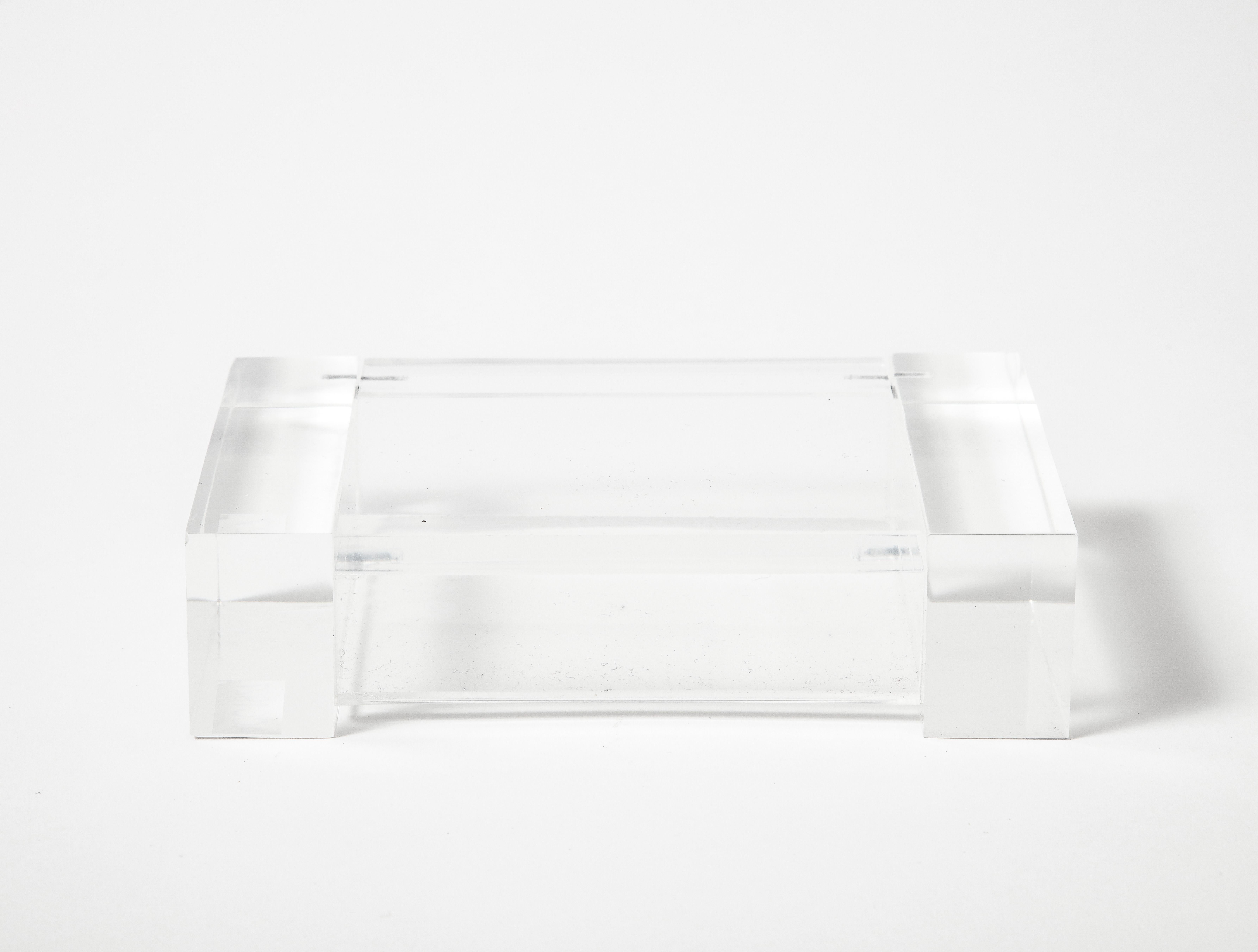 Late 20th Century Lucite, Transparent Box, Italy, c. 1980 For Sale
