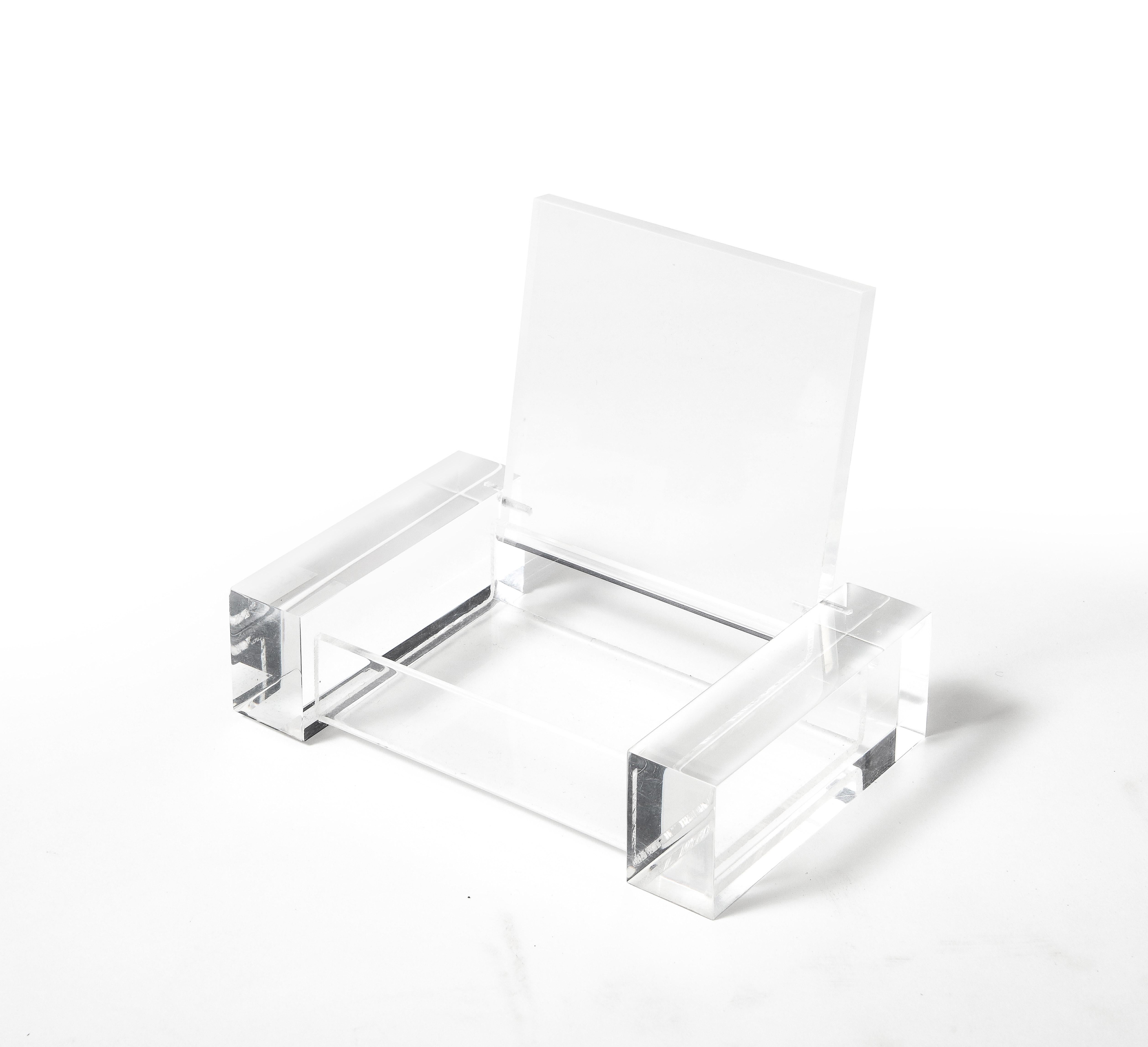 Lucite, Transparent Box, Italy, c. 1980 For Sale 1