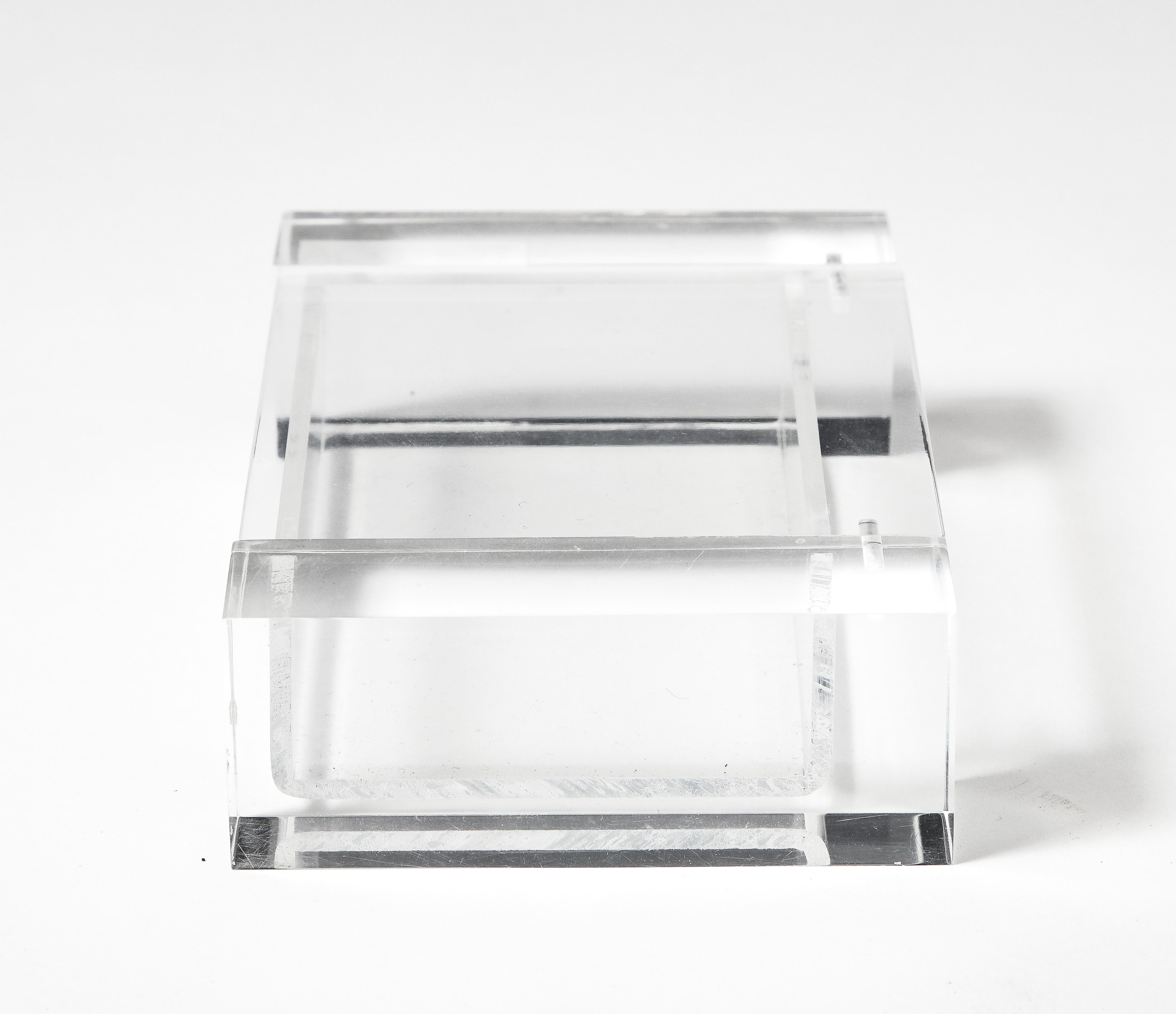 Lucite, Transparent Box, Italy, c. 1980 For Sale 3