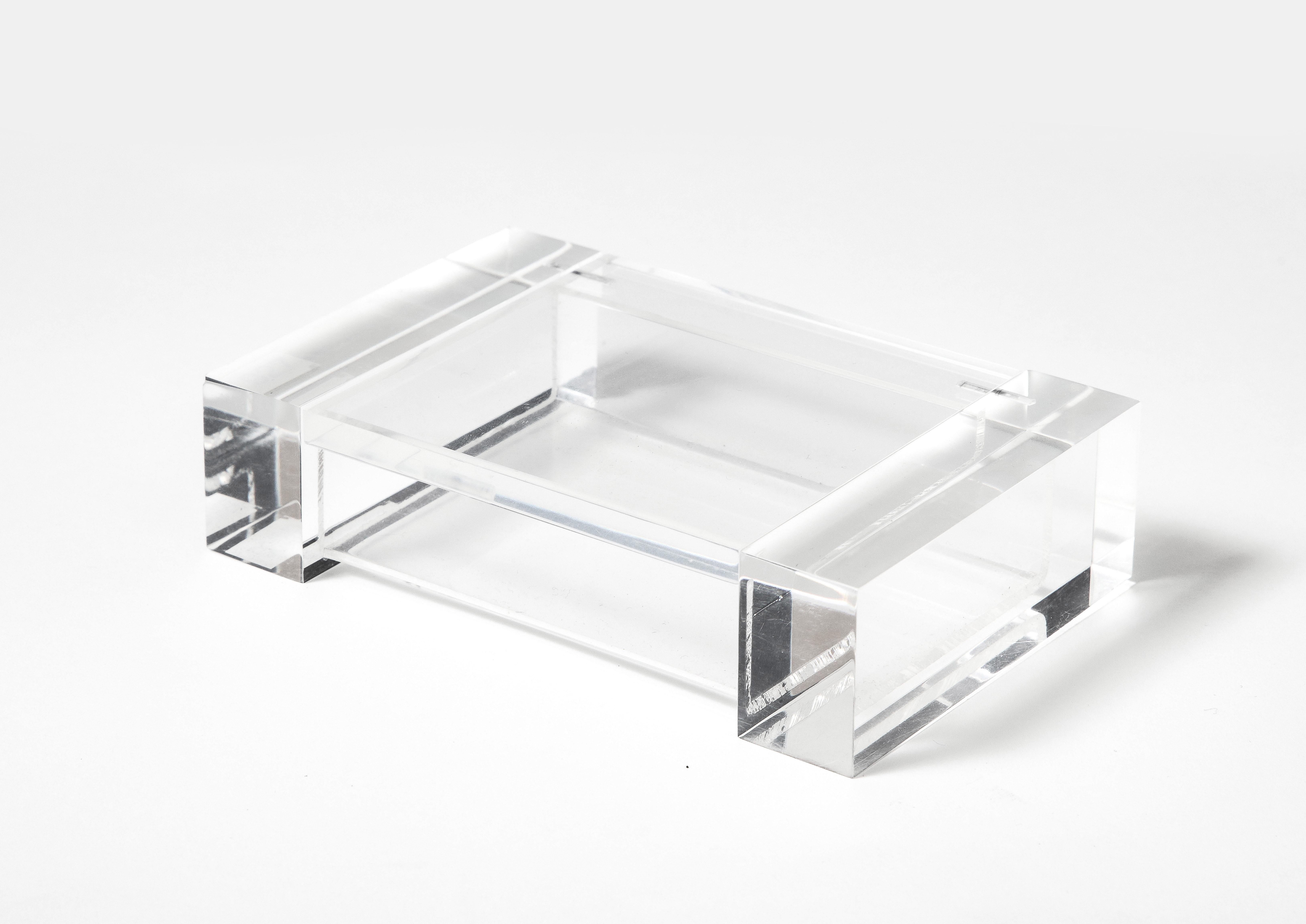 Lucite, Transparent Box, Italy, c. 1980 For Sale 4