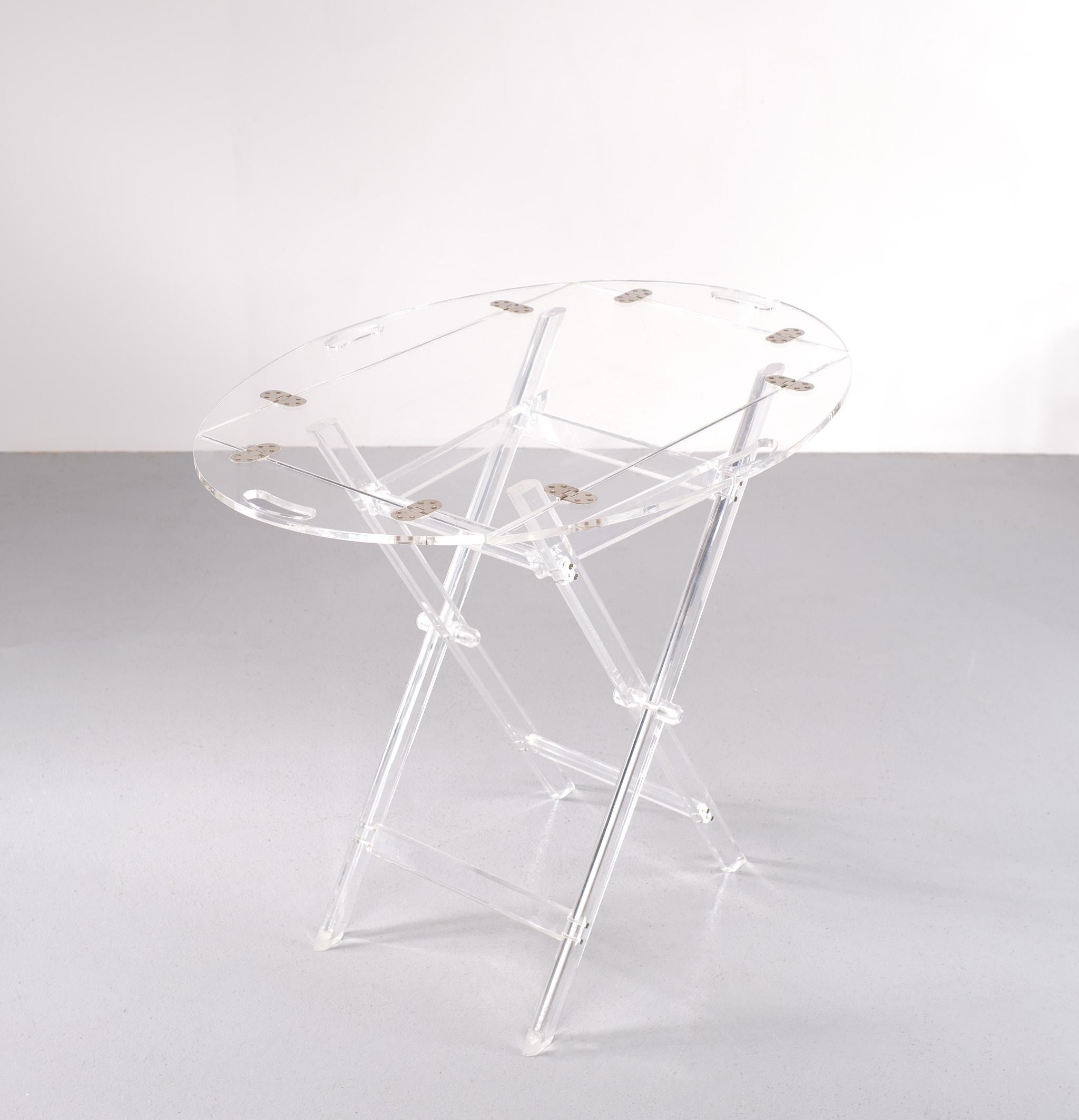French Lucite Tray Table, France, 1970s  For Sale