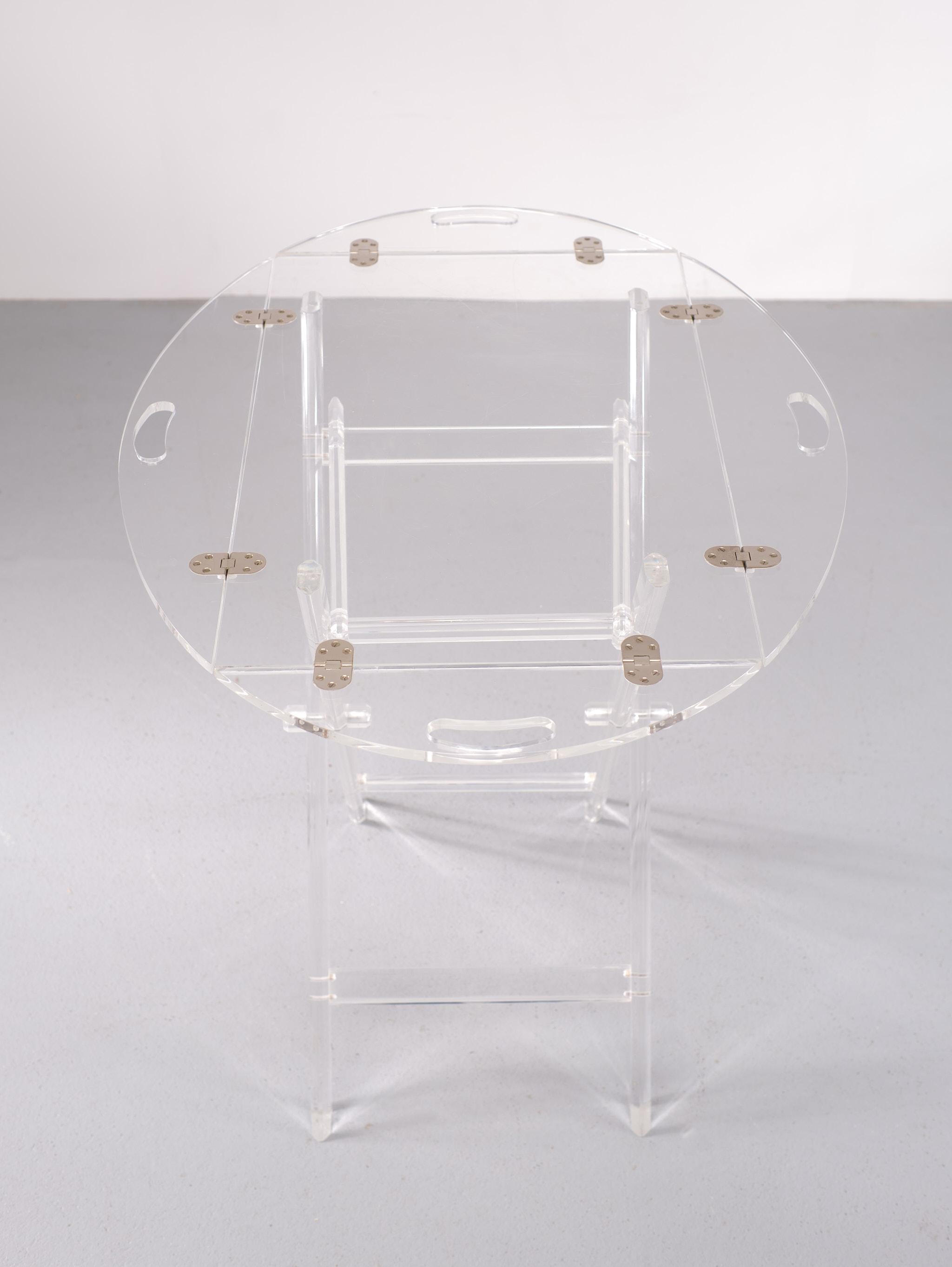 Late 20th Century Lucite Tray Table, France, 1970s  For Sale