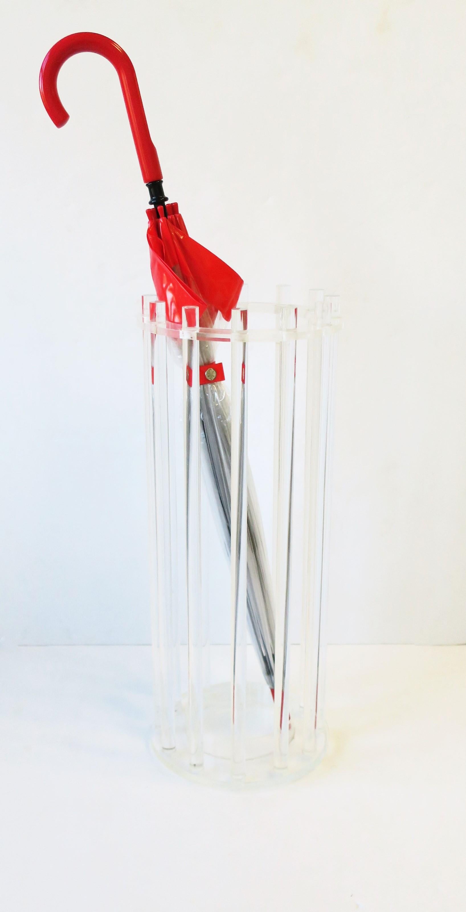 lucite umbrella stand