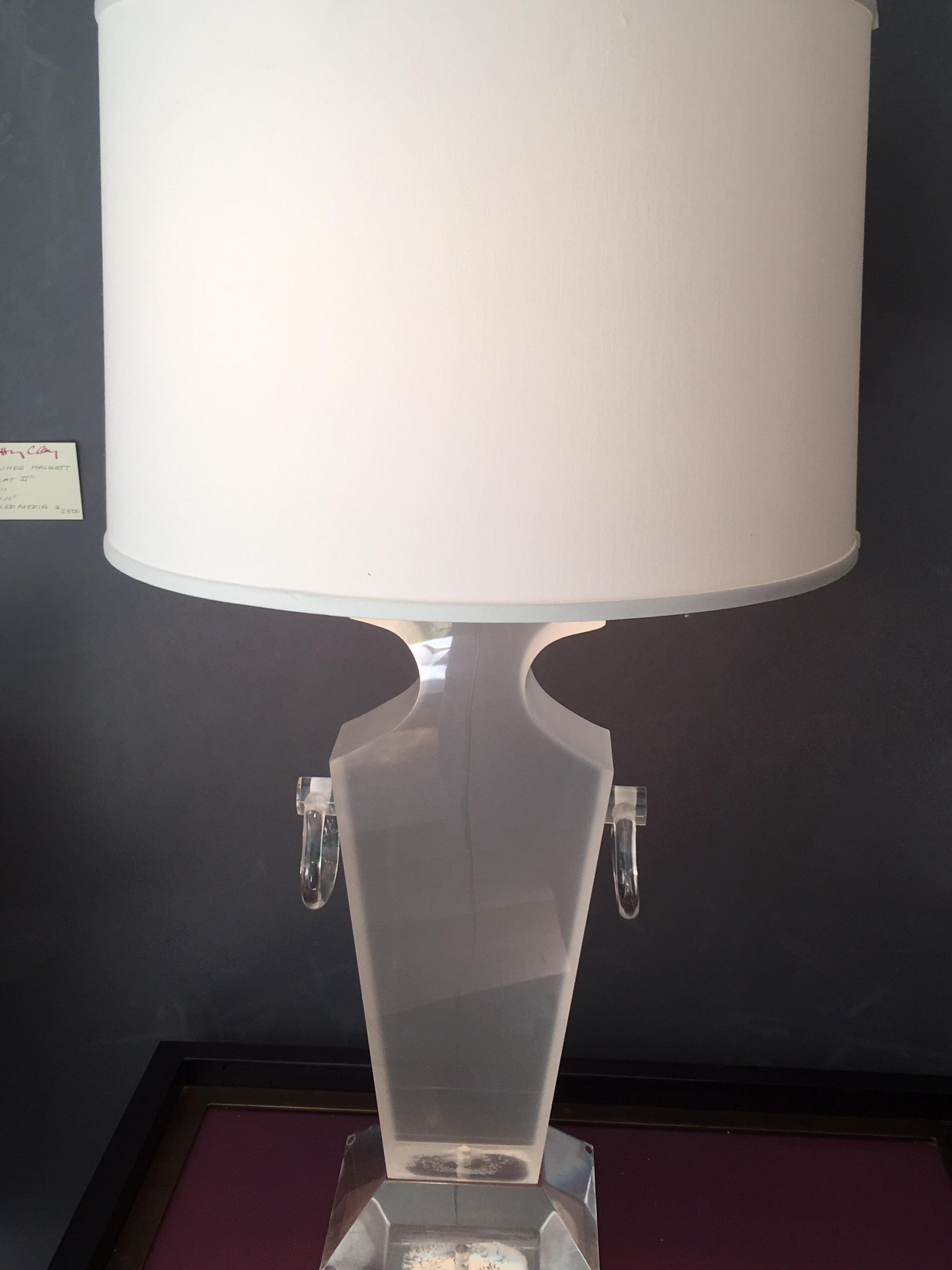 Lucite Urn Shaped Lamp  For Sale 4