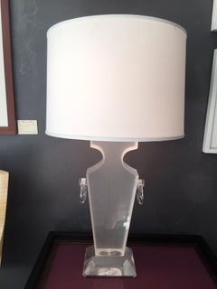 Lucite Urn Shaped Lamp