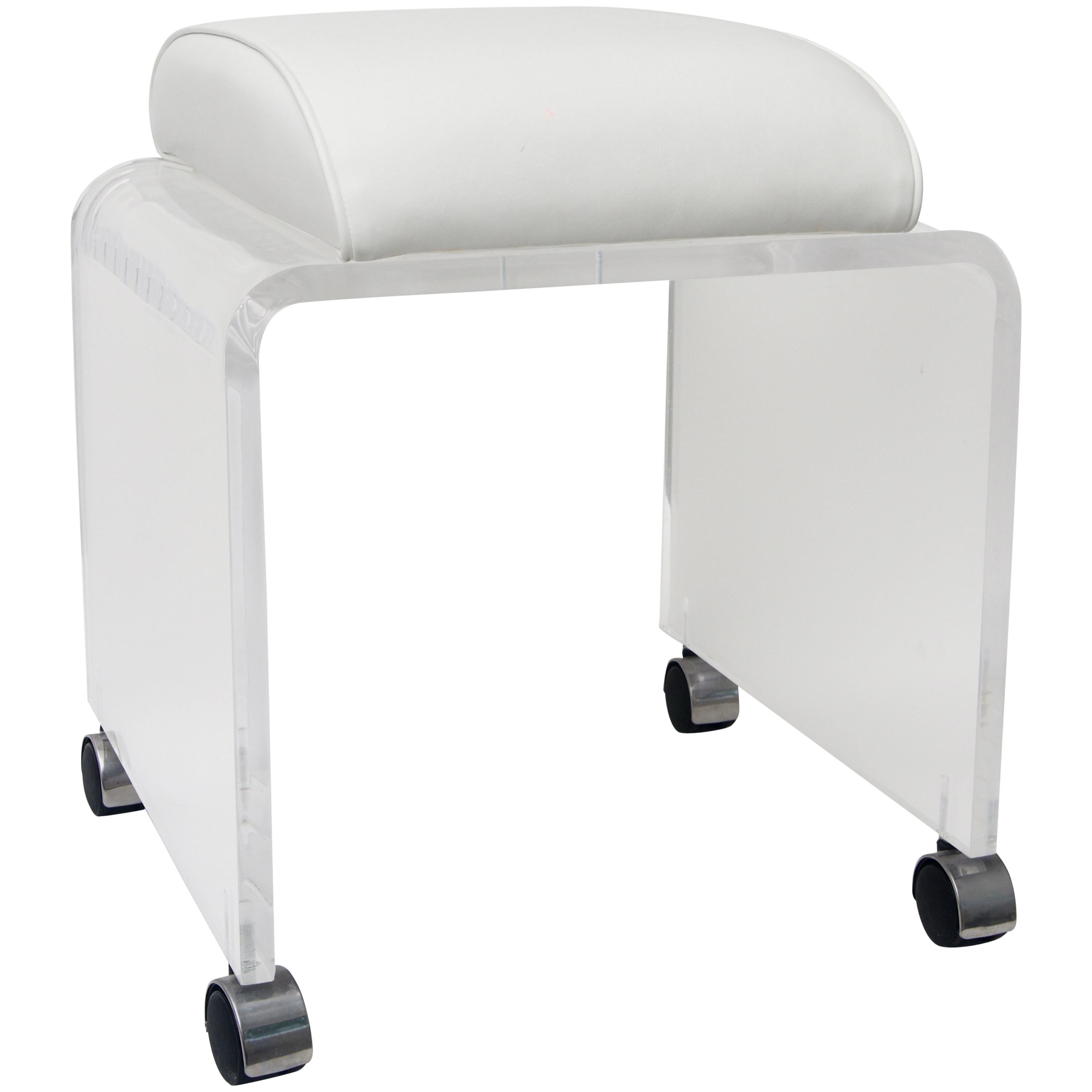 Round Lucite Vanity Chair at 1stDibs round vanity with chair, clear