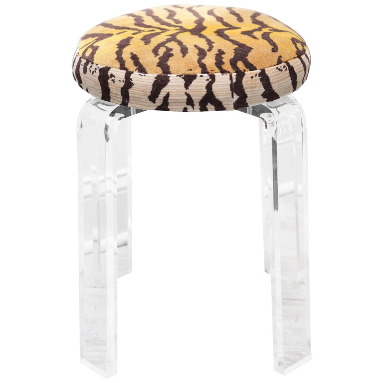 Lucite Vanity Stool at 1stDibs