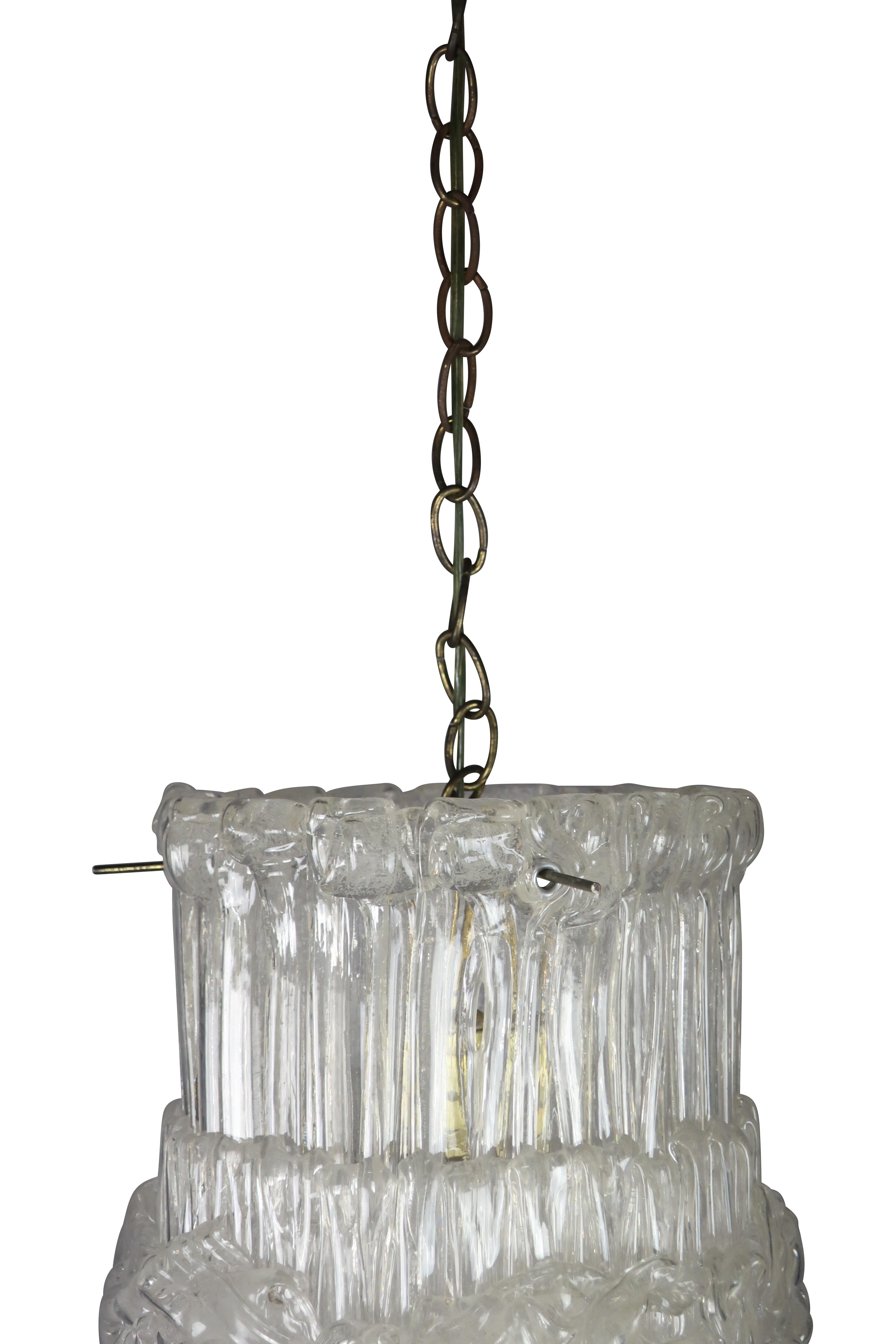 Lucite Vintage Hanging Pendant Lights In Good Condition For Sale In Essex, MA