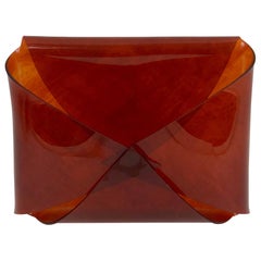 Lucite Vintage Letter Holder Magazine Rack Italy, 1970s