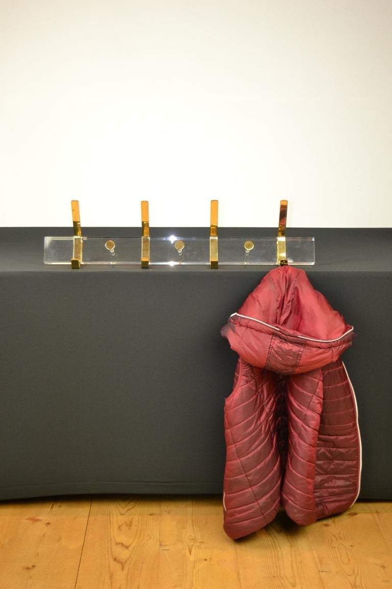 Lucite Wall Coat Rack 1970s Italy For Sale at 1stDibs lucite coat rack