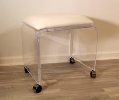 Lucite Waterfall Bench