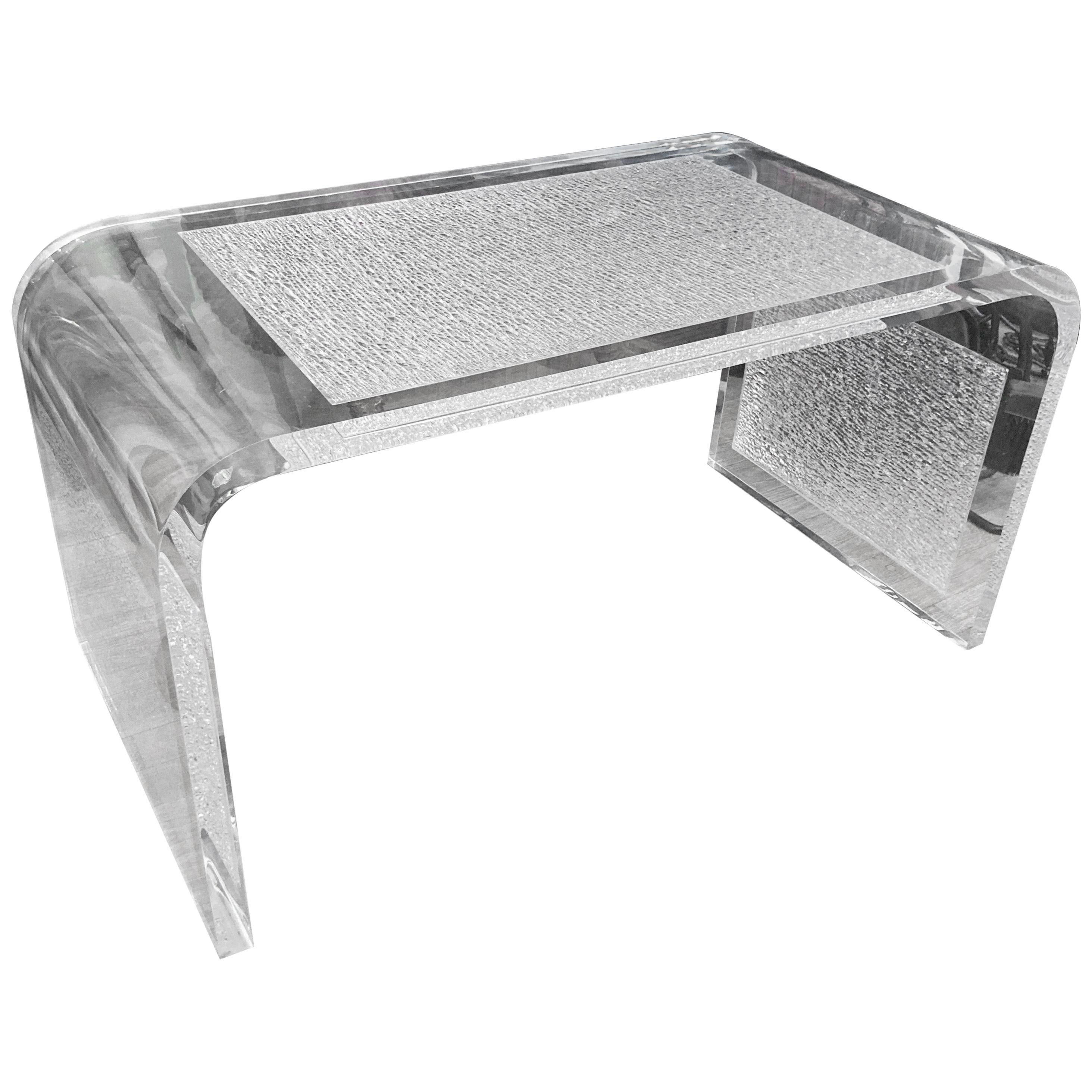 Lucite Waterfall Style Coffee Table