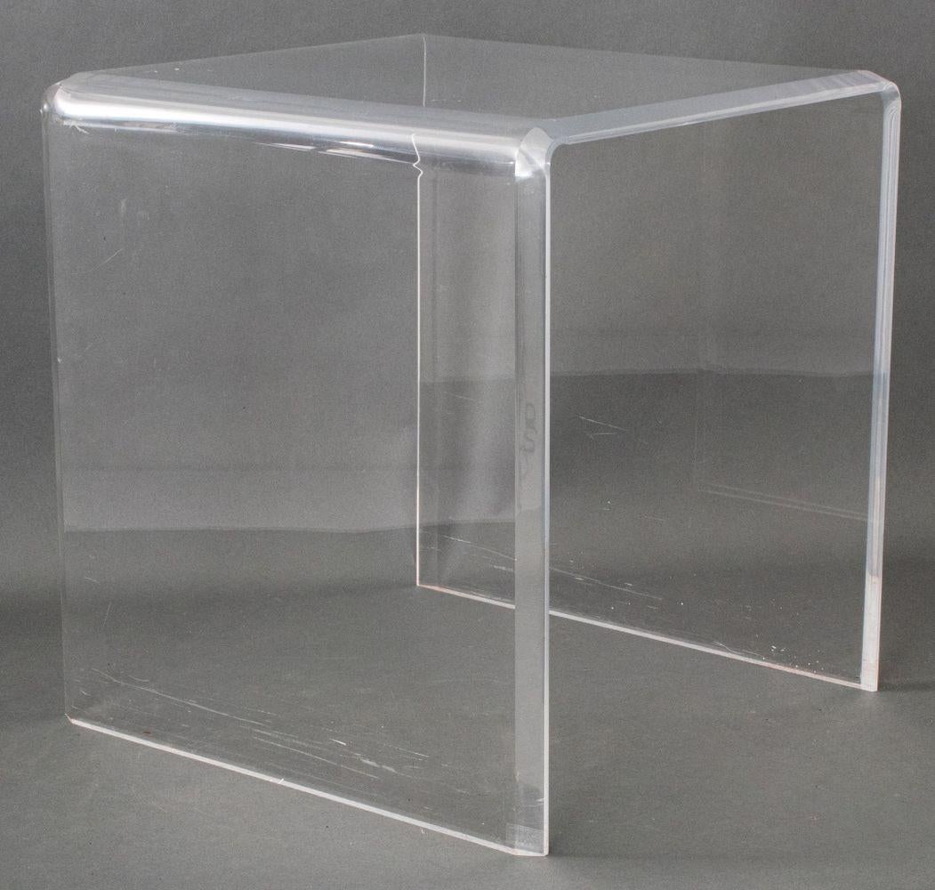 Lucite Waterfall Table, in the manner of Charles Hollis Jones. 17
