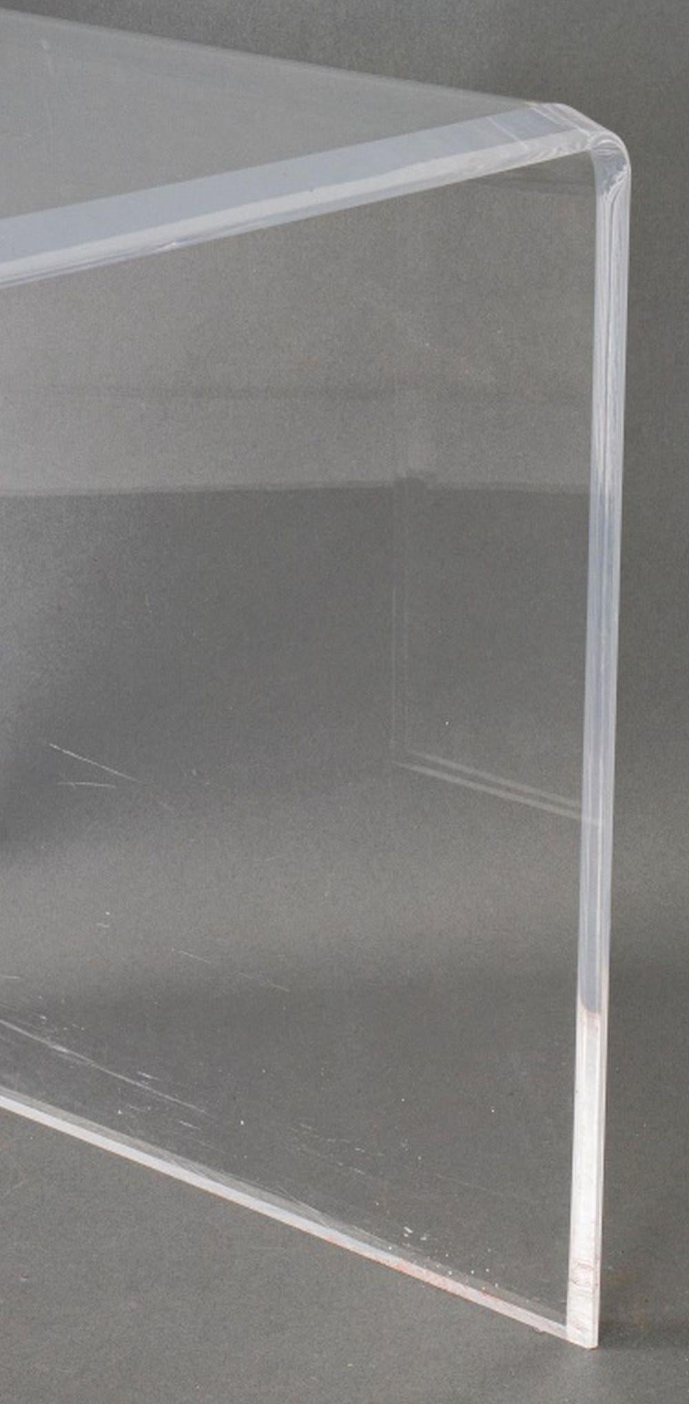 American Lucite Waterfall Table For Sale