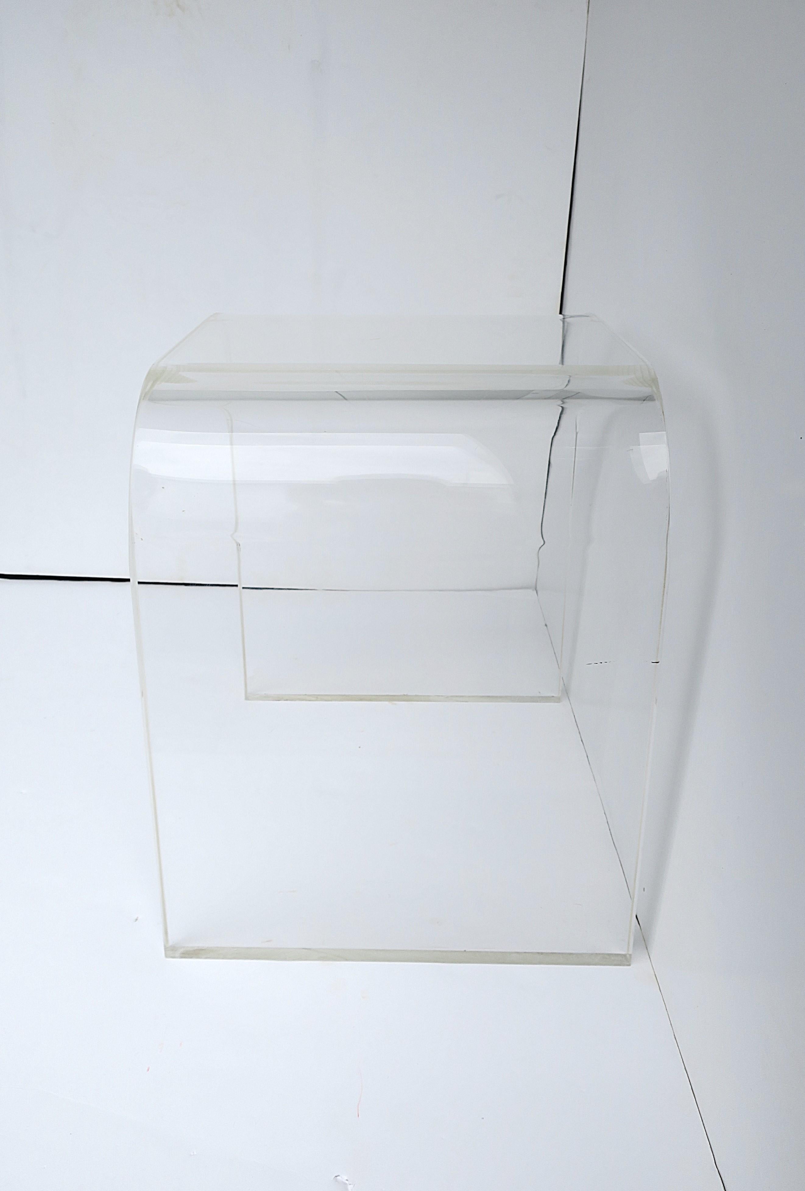 Lucite Waterfall Table Stool Bench For Sale 8