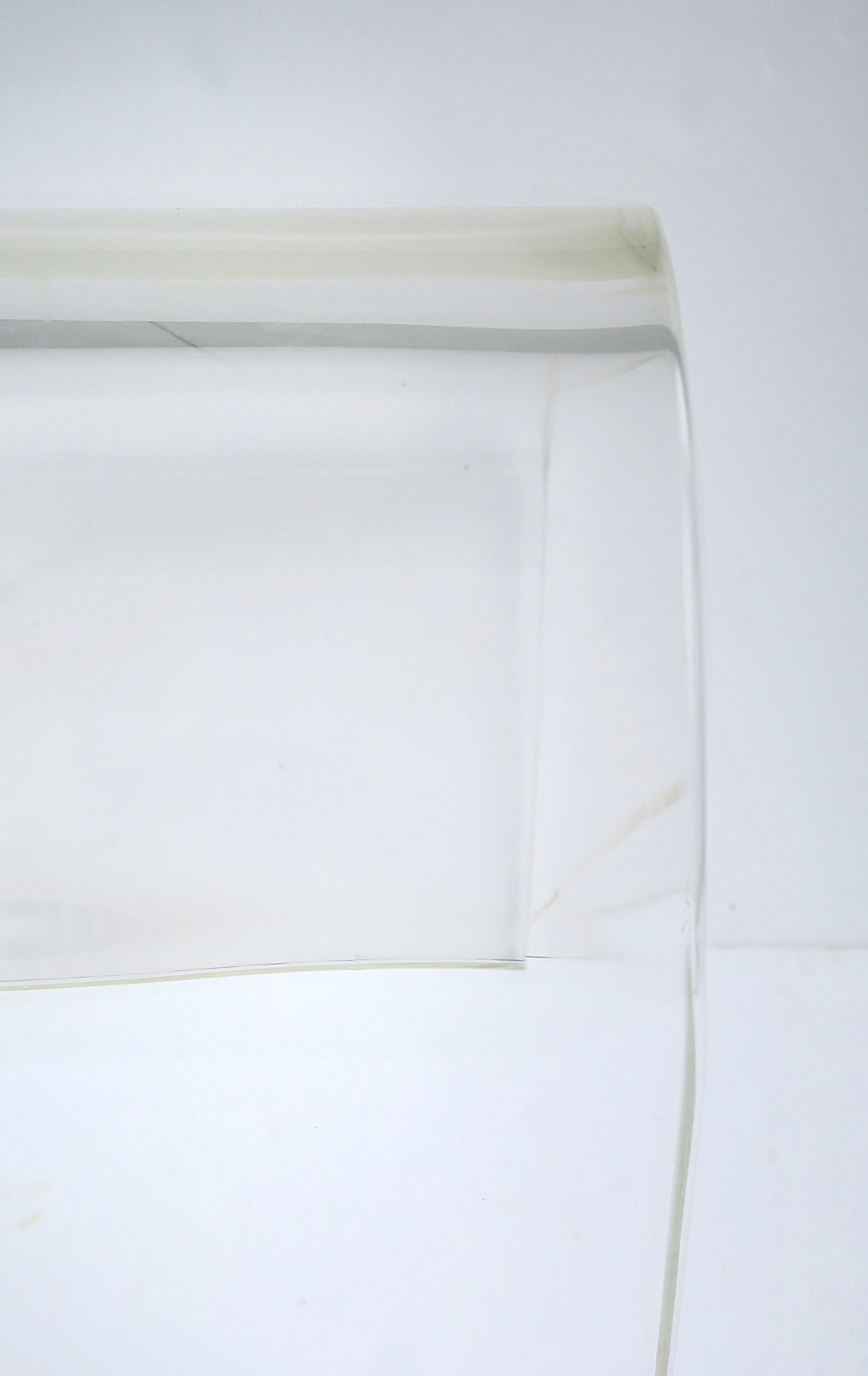 Lucite Waterfall Table Stool Bench For Sale 9
