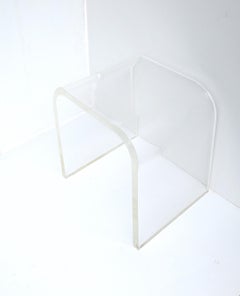 Lucite Waterfall Table Stool Bench