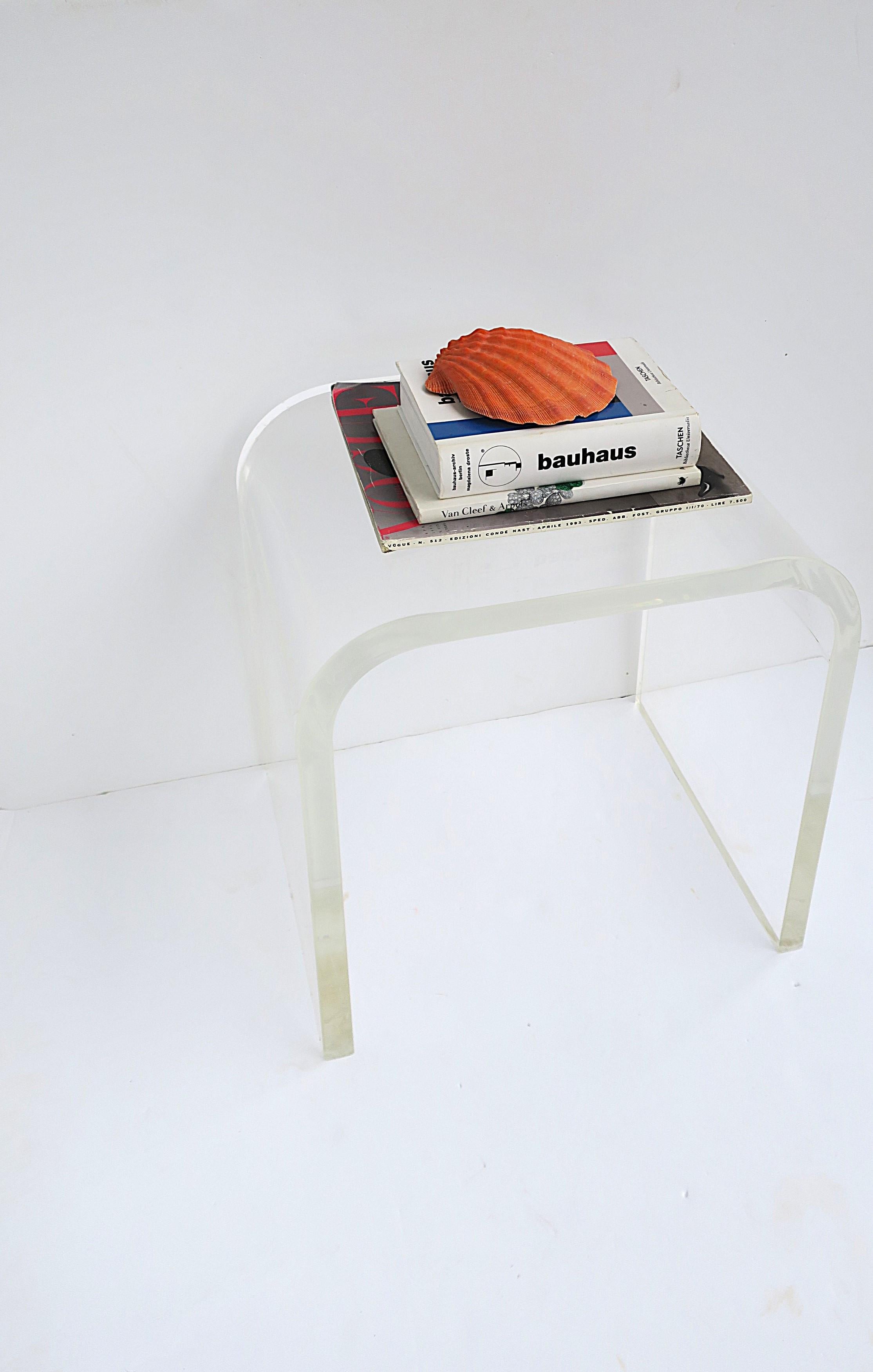 Lucite Waterfall Table Stool Bench For Sale 2