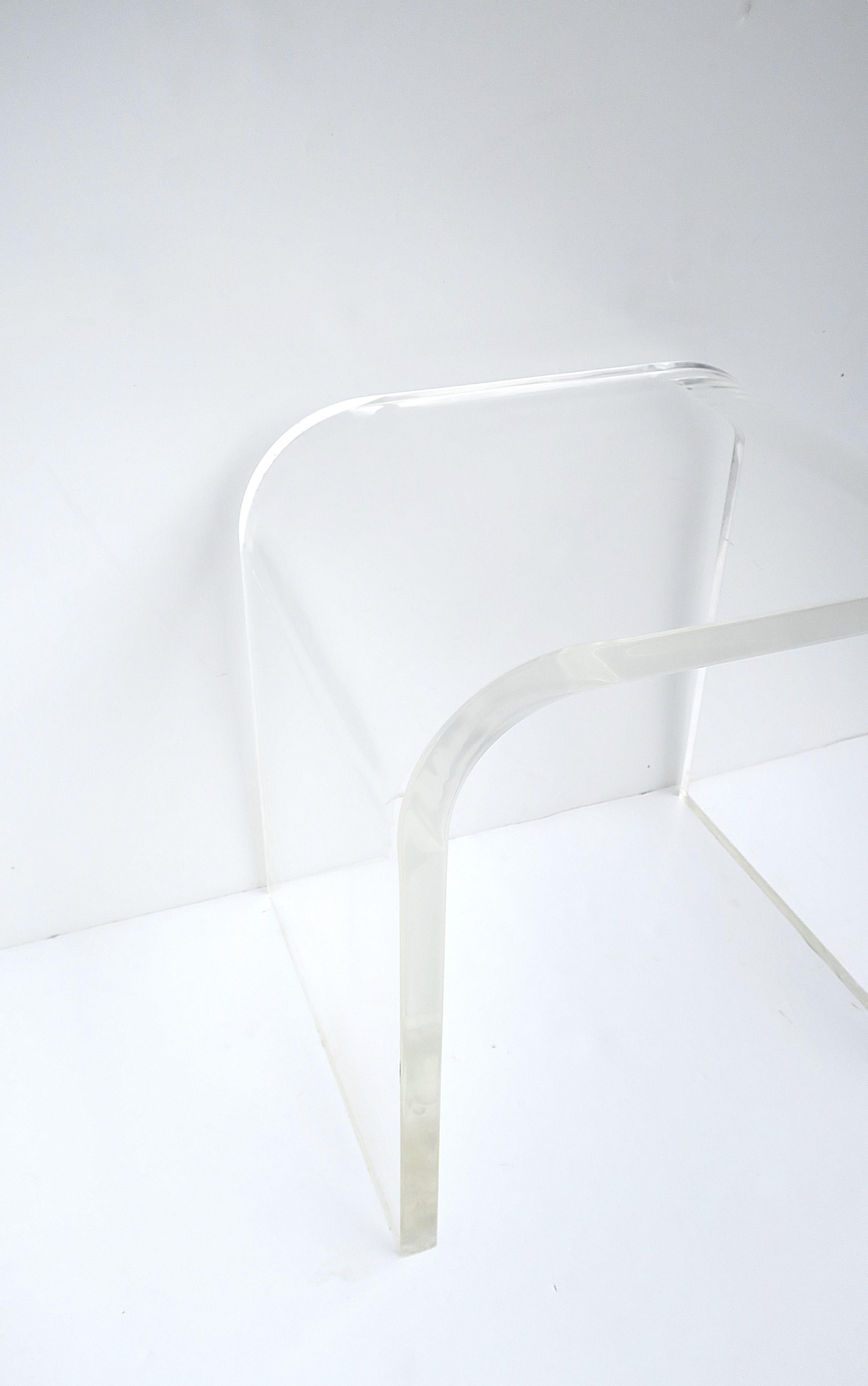 Lucite Waterfall Table Stool Bench For Sale 3