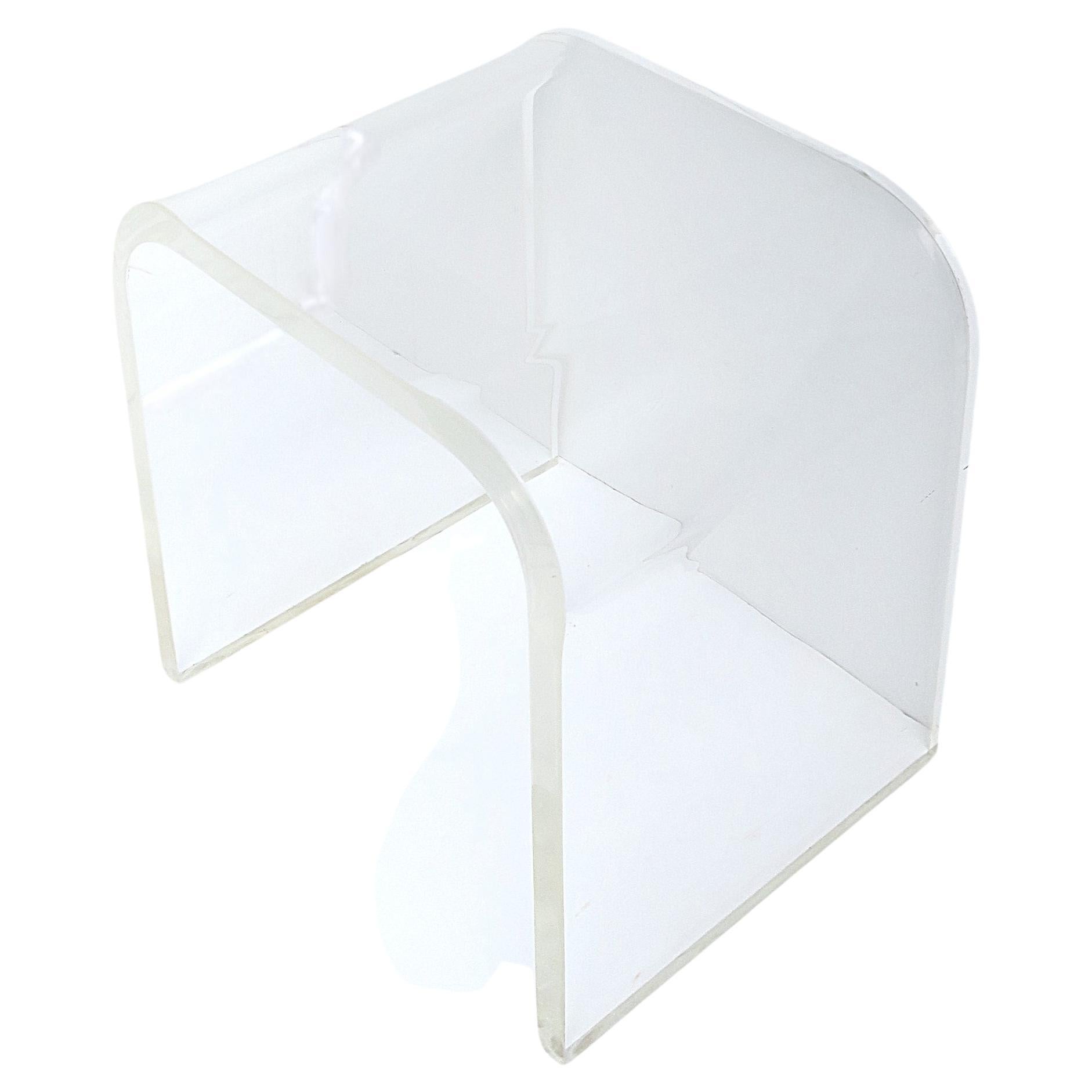 Lucite Waterfall Table Stool Bench For Sale