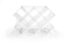 Lucite Wine Rack, Holds Eight Bottles