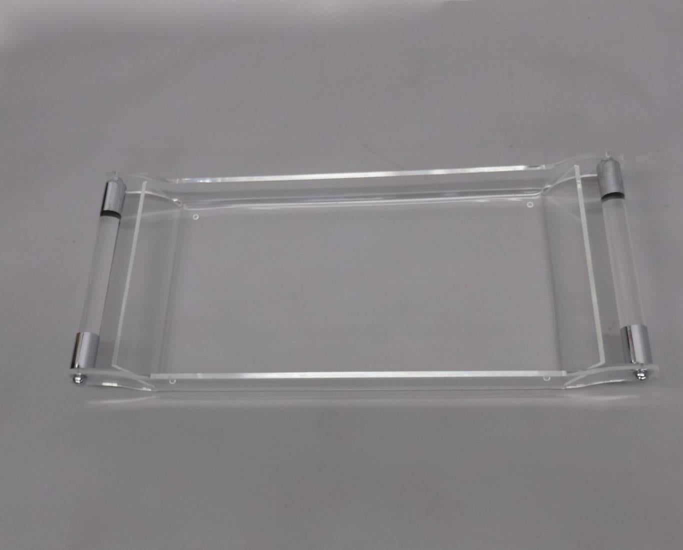 lucite serving tray