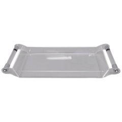 Lucite with Chrome Serving Tray