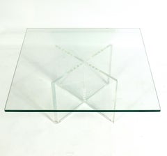 Lucite X-Base Coffee Table