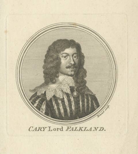 Lucius Cary Lord Falkland - Portrait Engraving after Van Dyck, c.1750