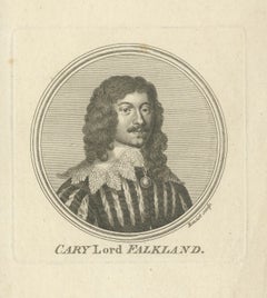 Lucius Cary Lord Falkland - Portrait Engraving after Van Dyck, c.1750