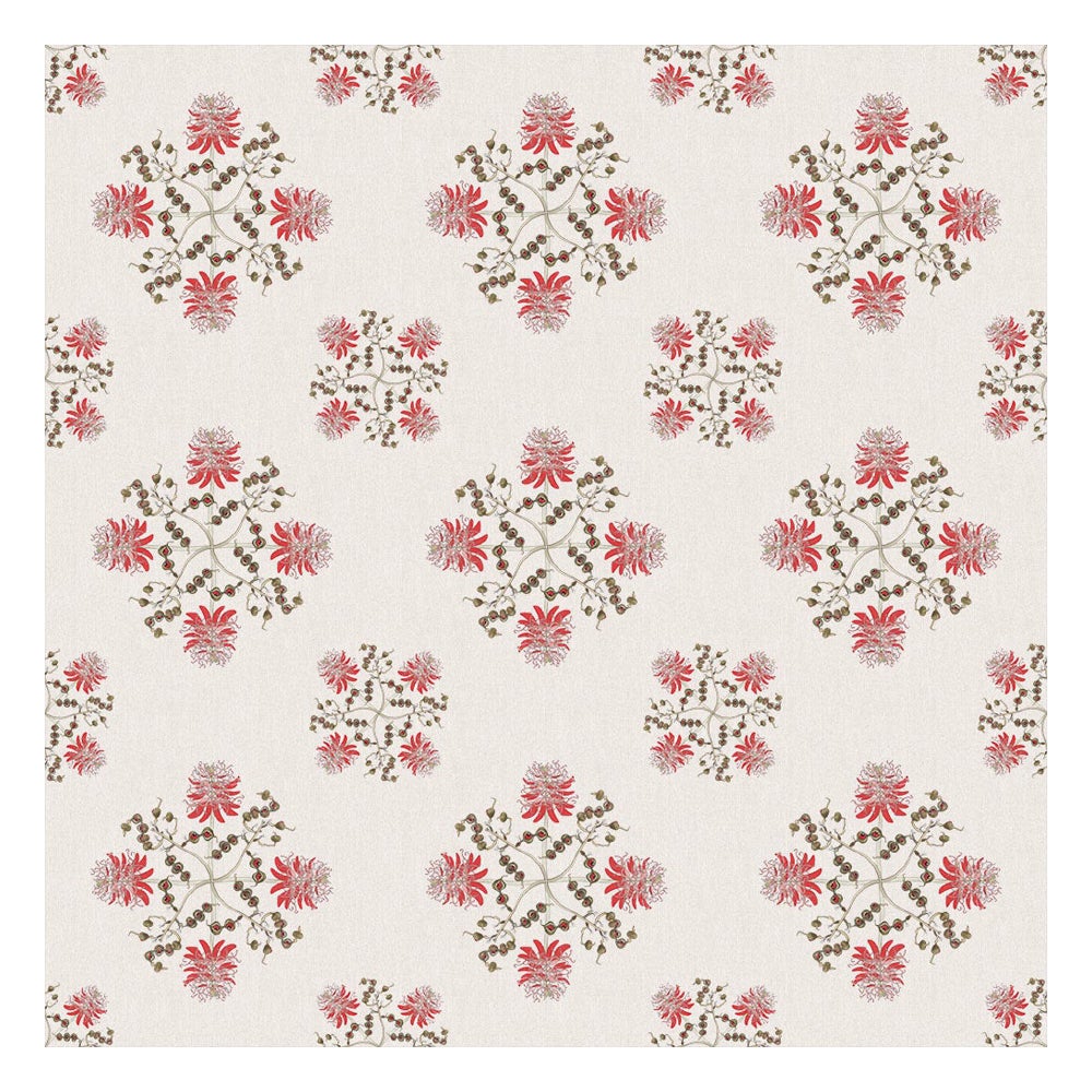 Papier peint gomtrique botanique Lucky Bean en naturel